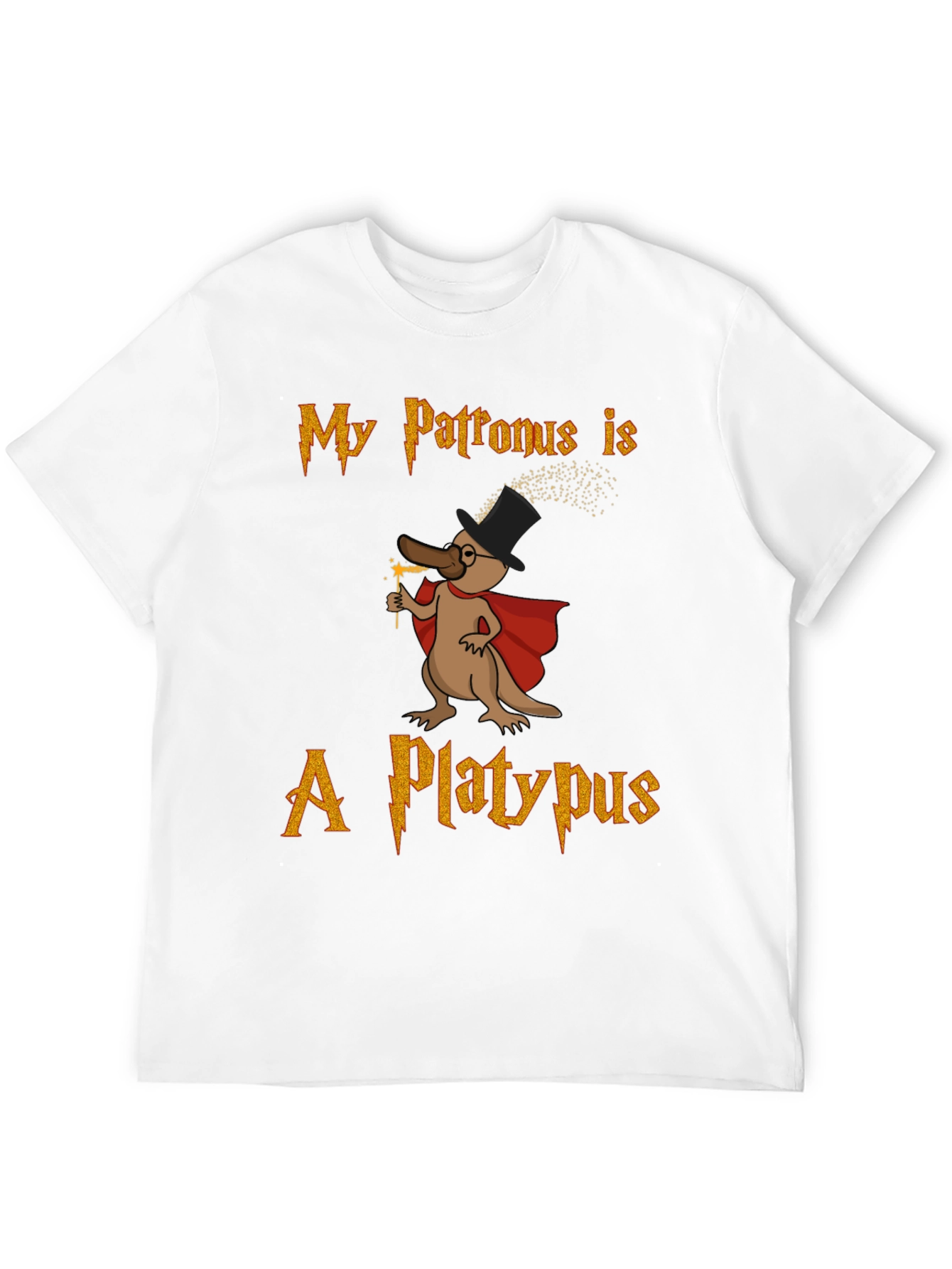 Black My Patronus is A Platypus T-Shirt view 12