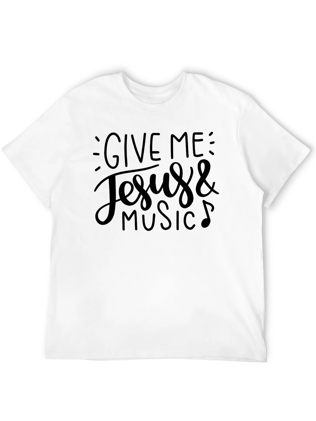 Black Give Me Jesus & Music T-Shirt view 12