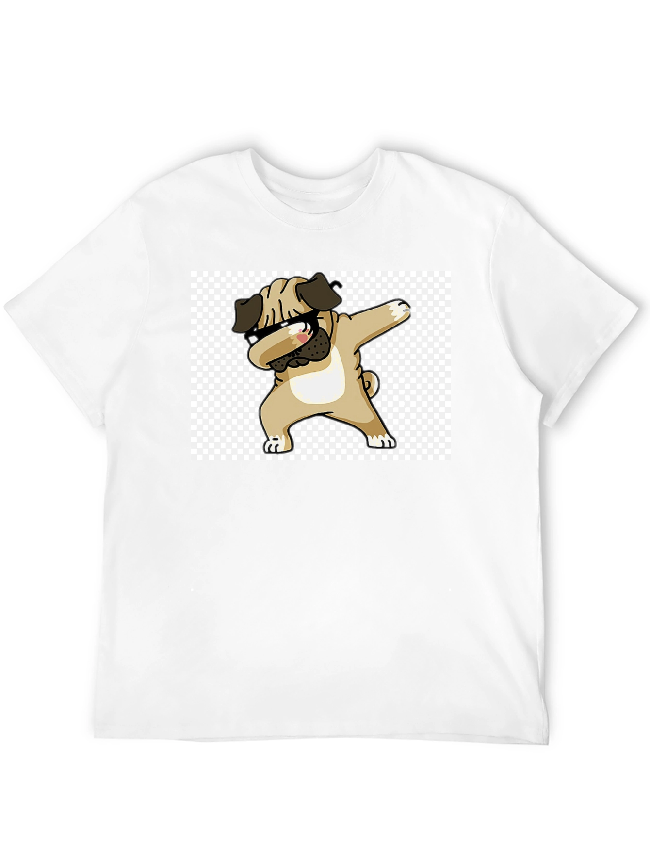 Black Dabbing Pug Black T-Shirt - Cool Novelty Tee view 12
