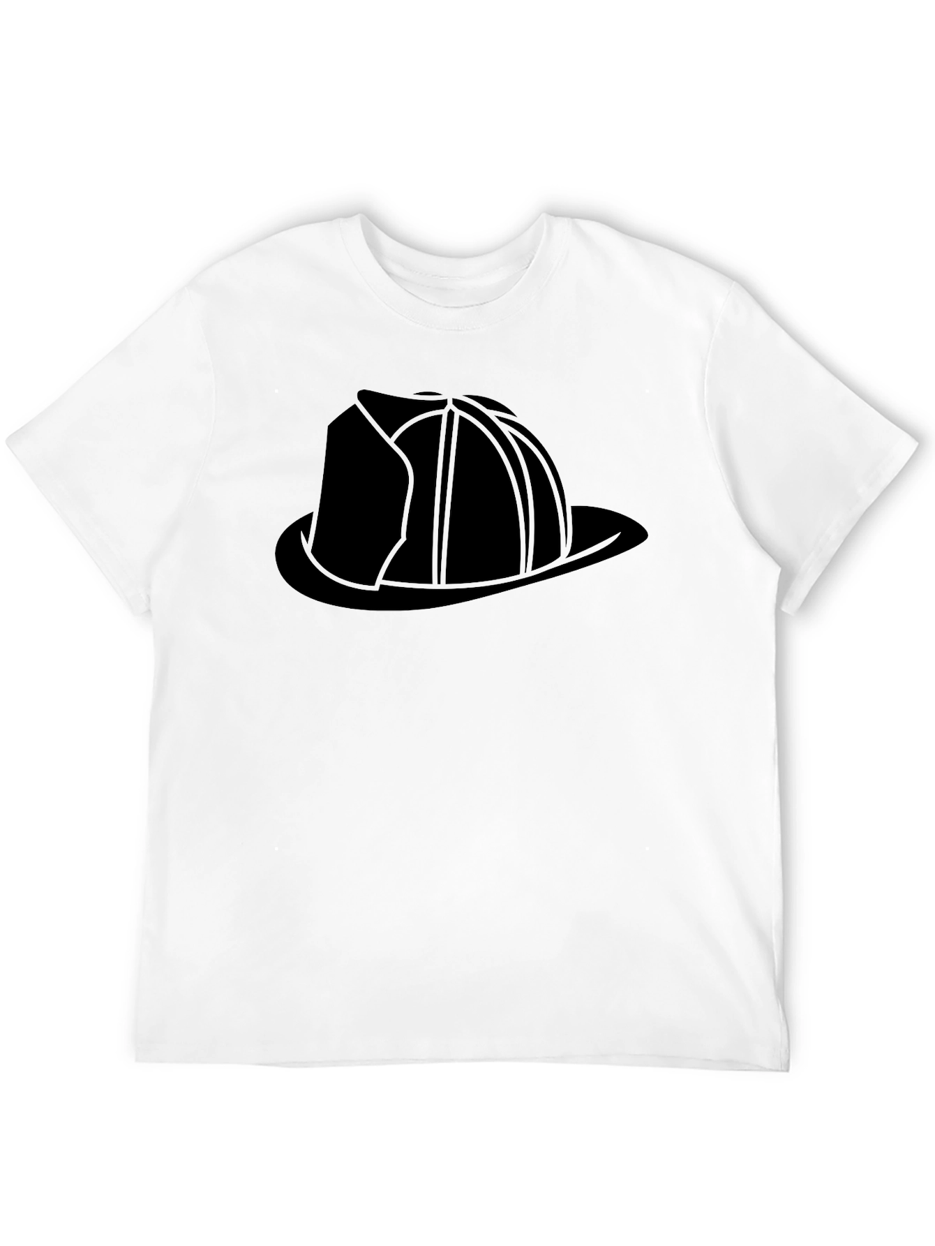 Black Firefighter Helmet Graphic Tee - Black view 12