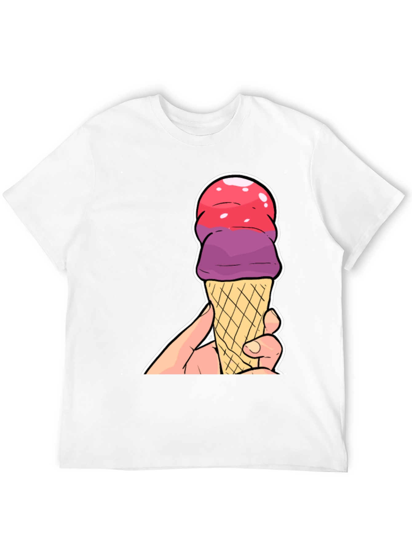 Black Ice Cream Cone Graphic T-Shirt view 12