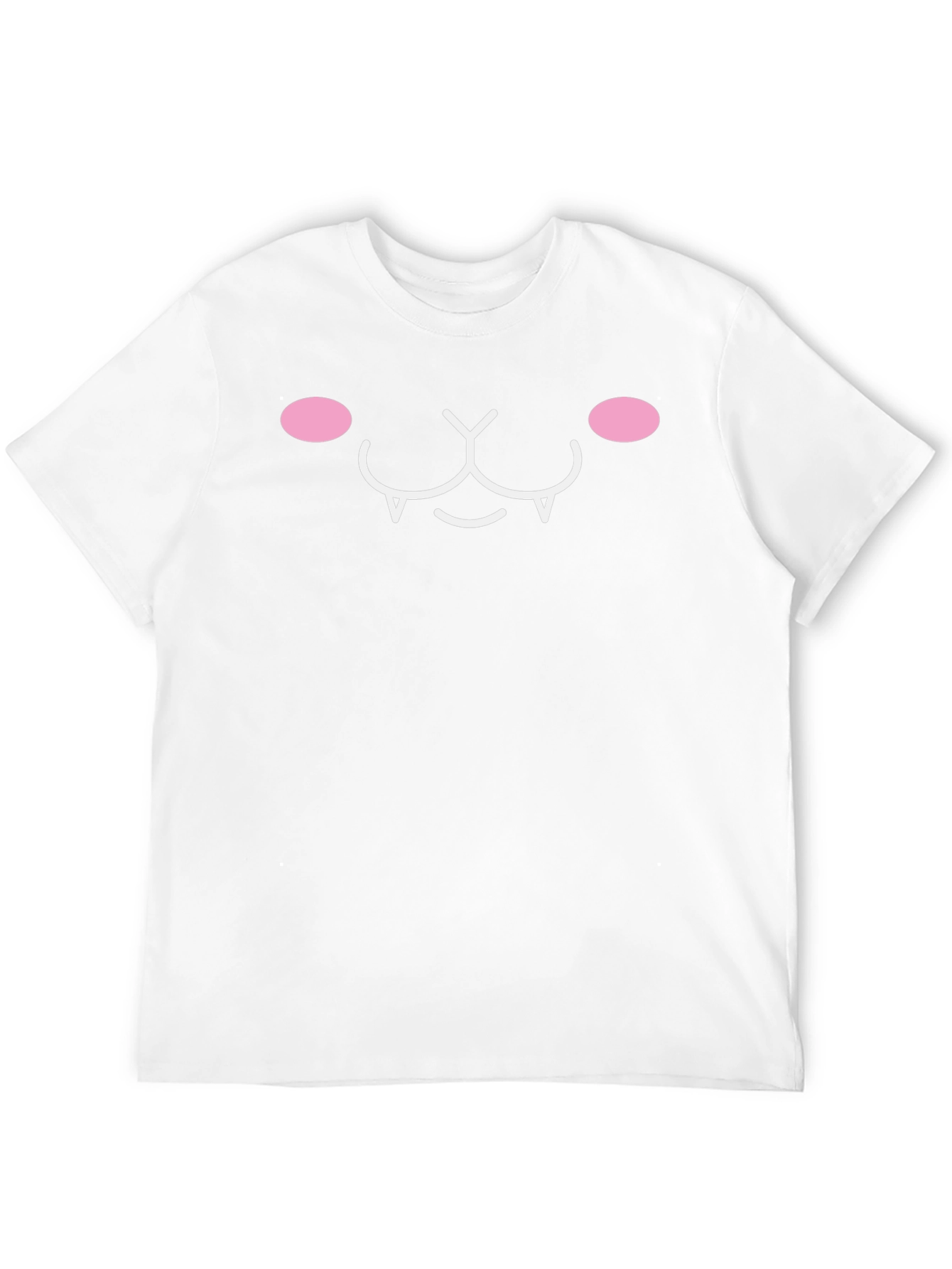 Black Cute Kawaii Cat Face Graphic Tee - Black view 12