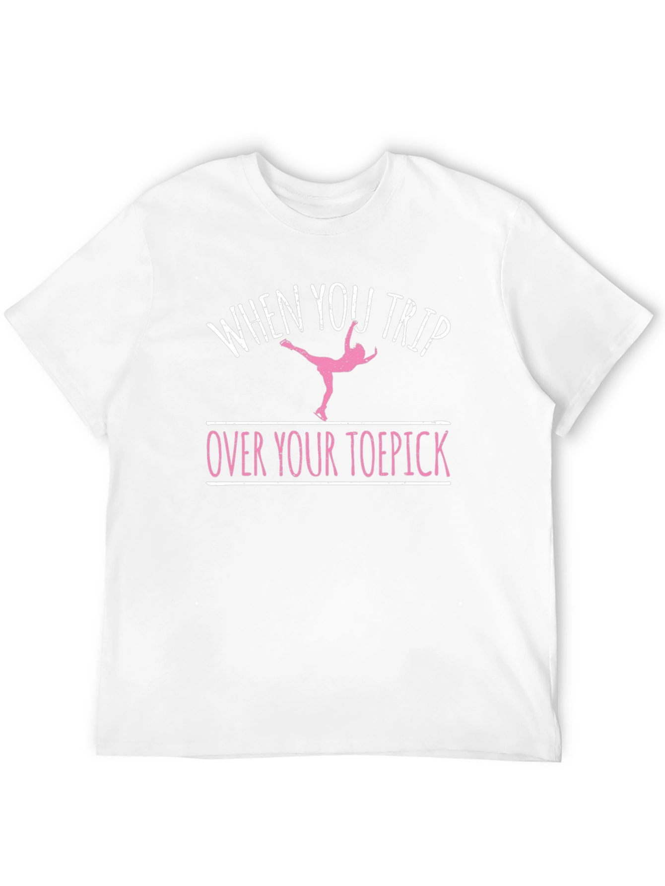 Black Funny Ice Skating T-Shirt - Trip Over Your Toepick view 12