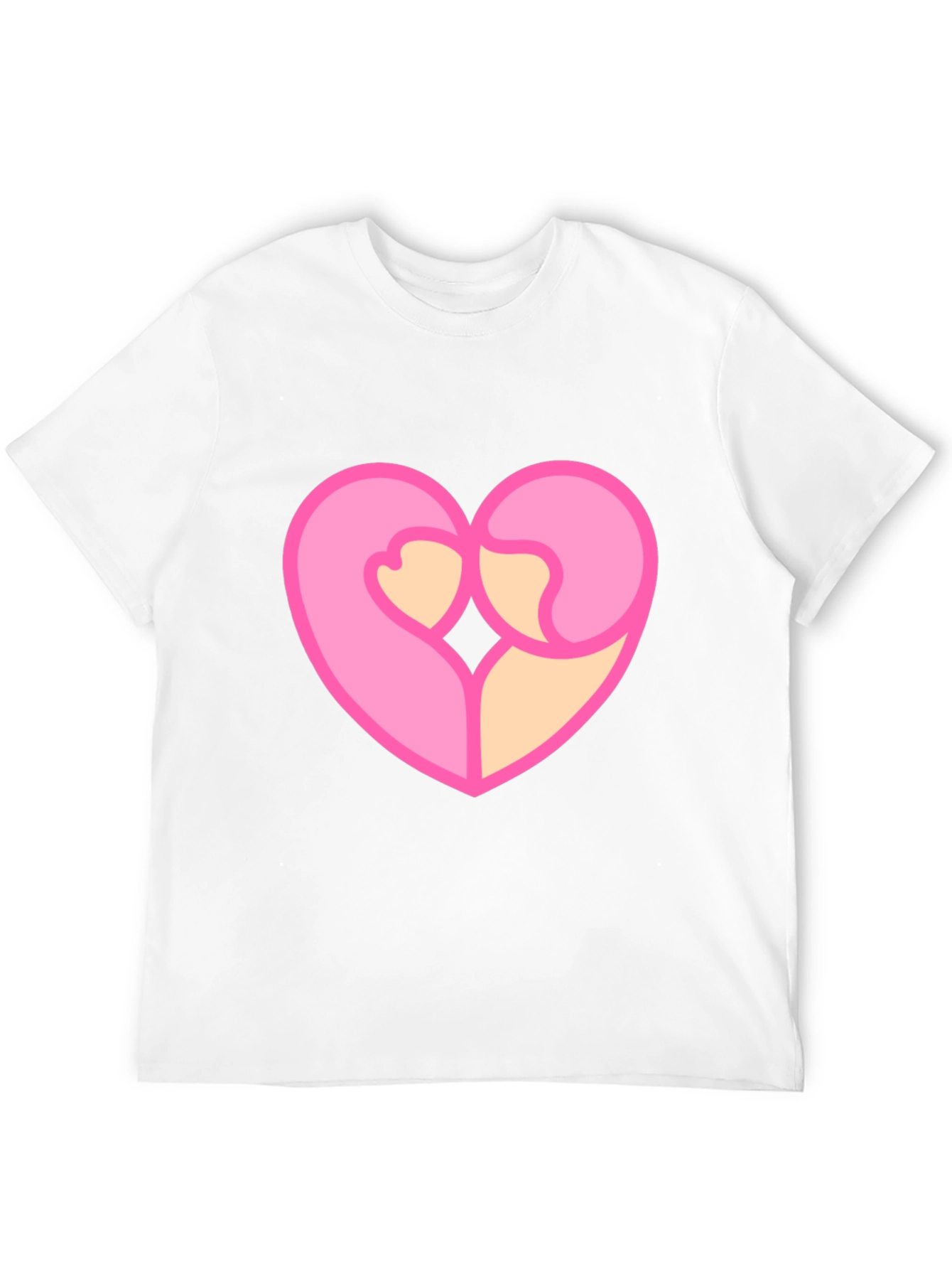 Black Heart Hug Graphic Tee - Black Cotton Blend view 12