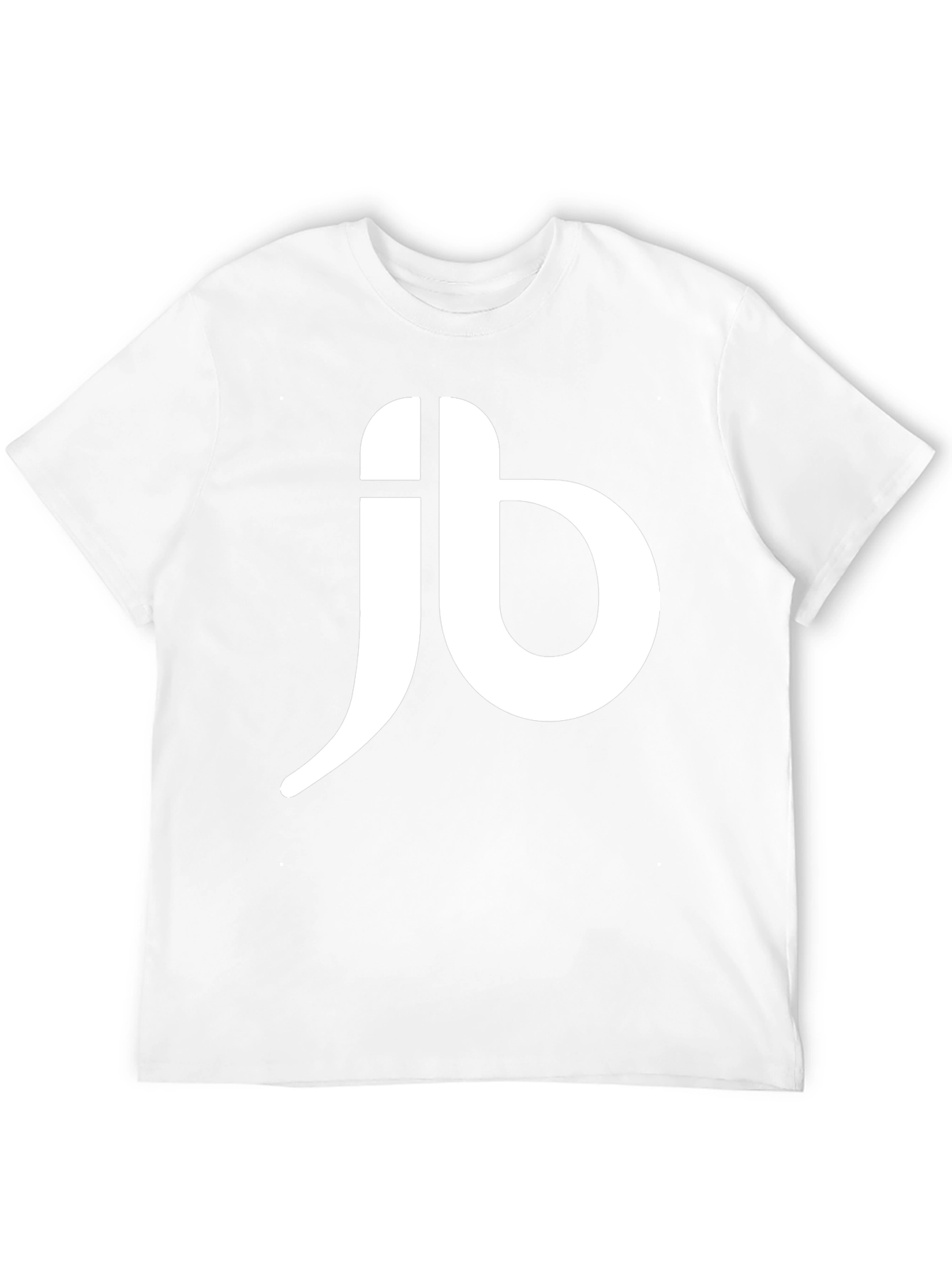 Black Men's Black T-Shirt with White JB Logo view 12
