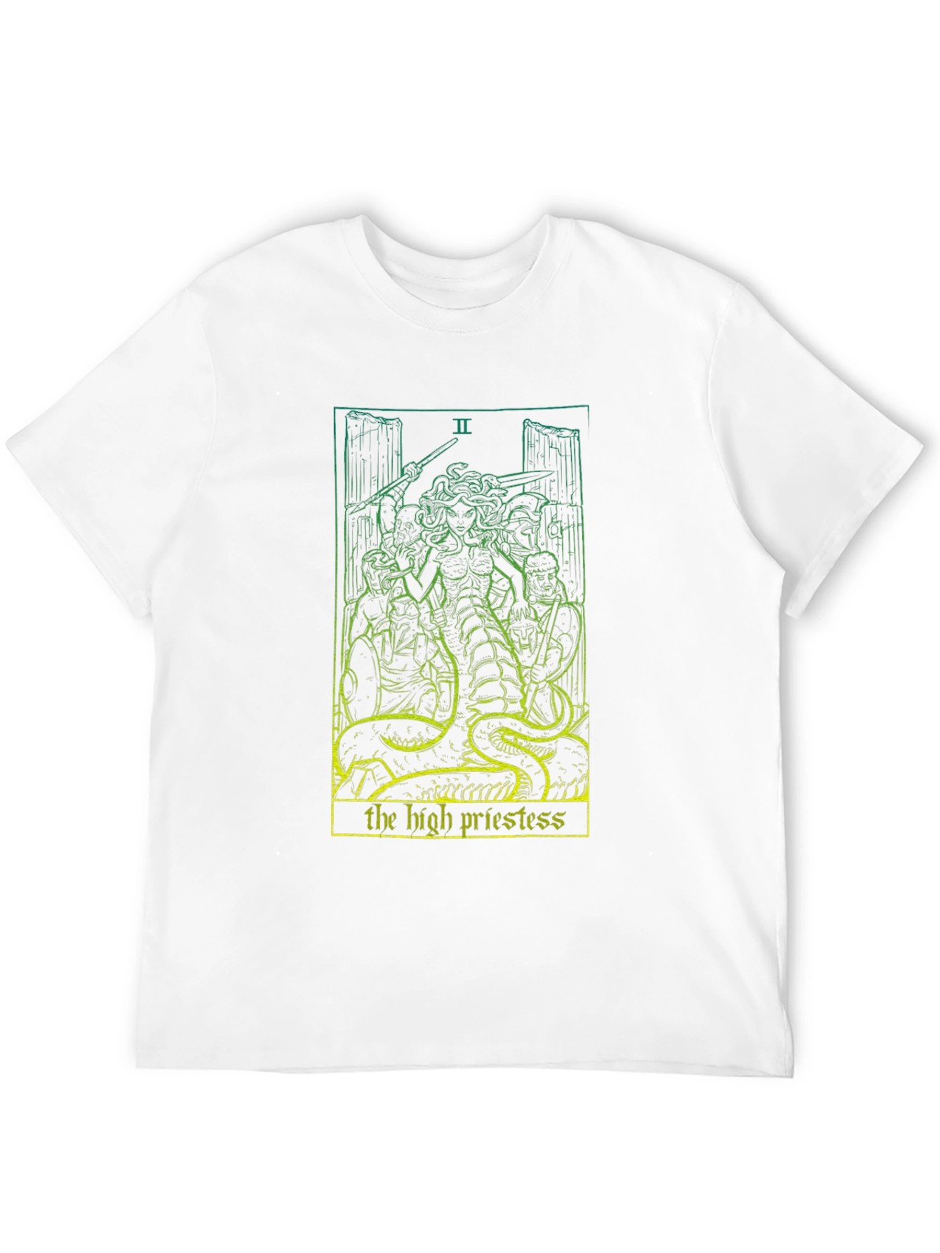 Black The High Priestess Tarot Card T-Shirt - Black view 12