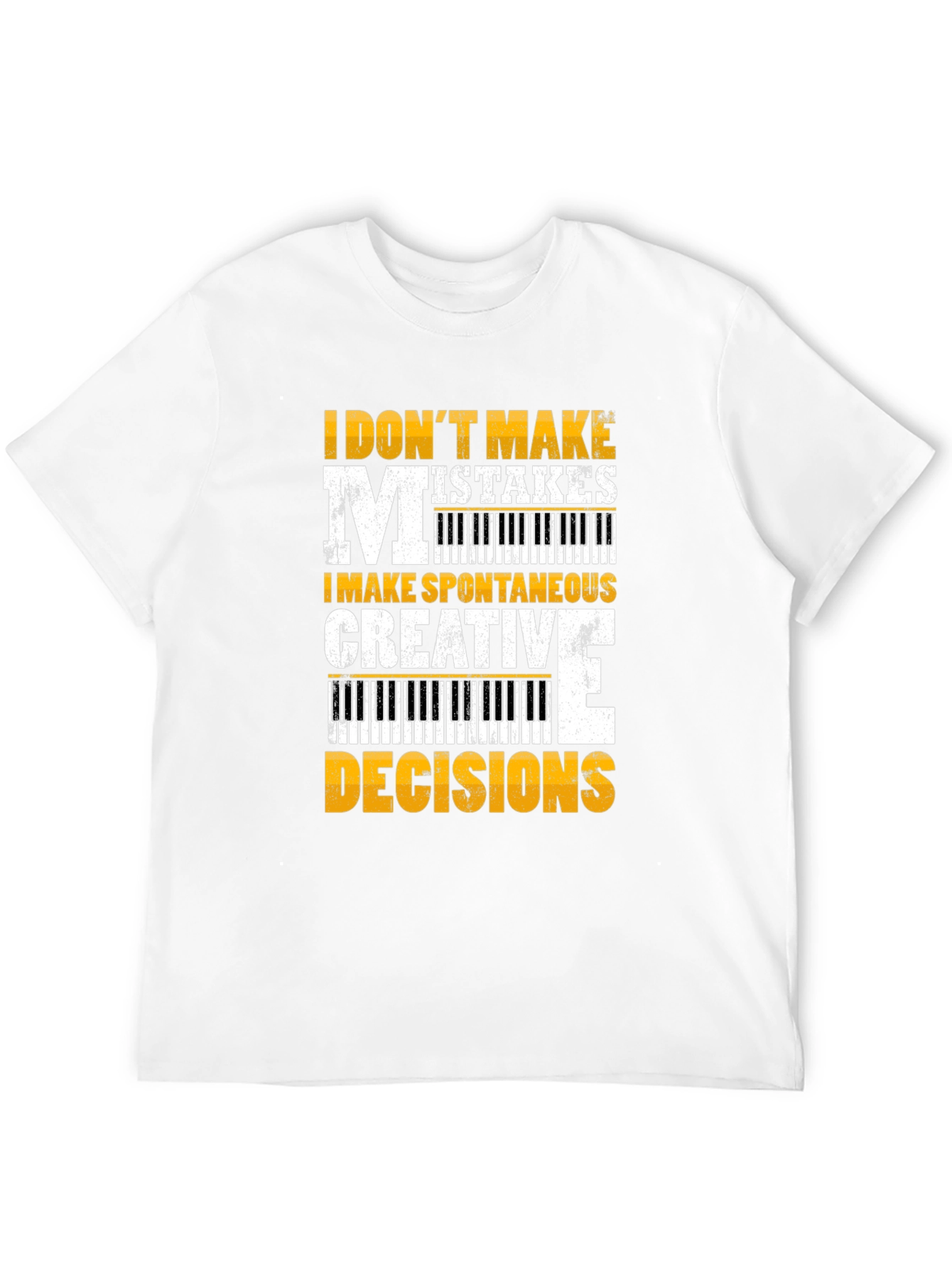 Black Funny Musician T-Shirt: I Don't Make Mistakes view 12