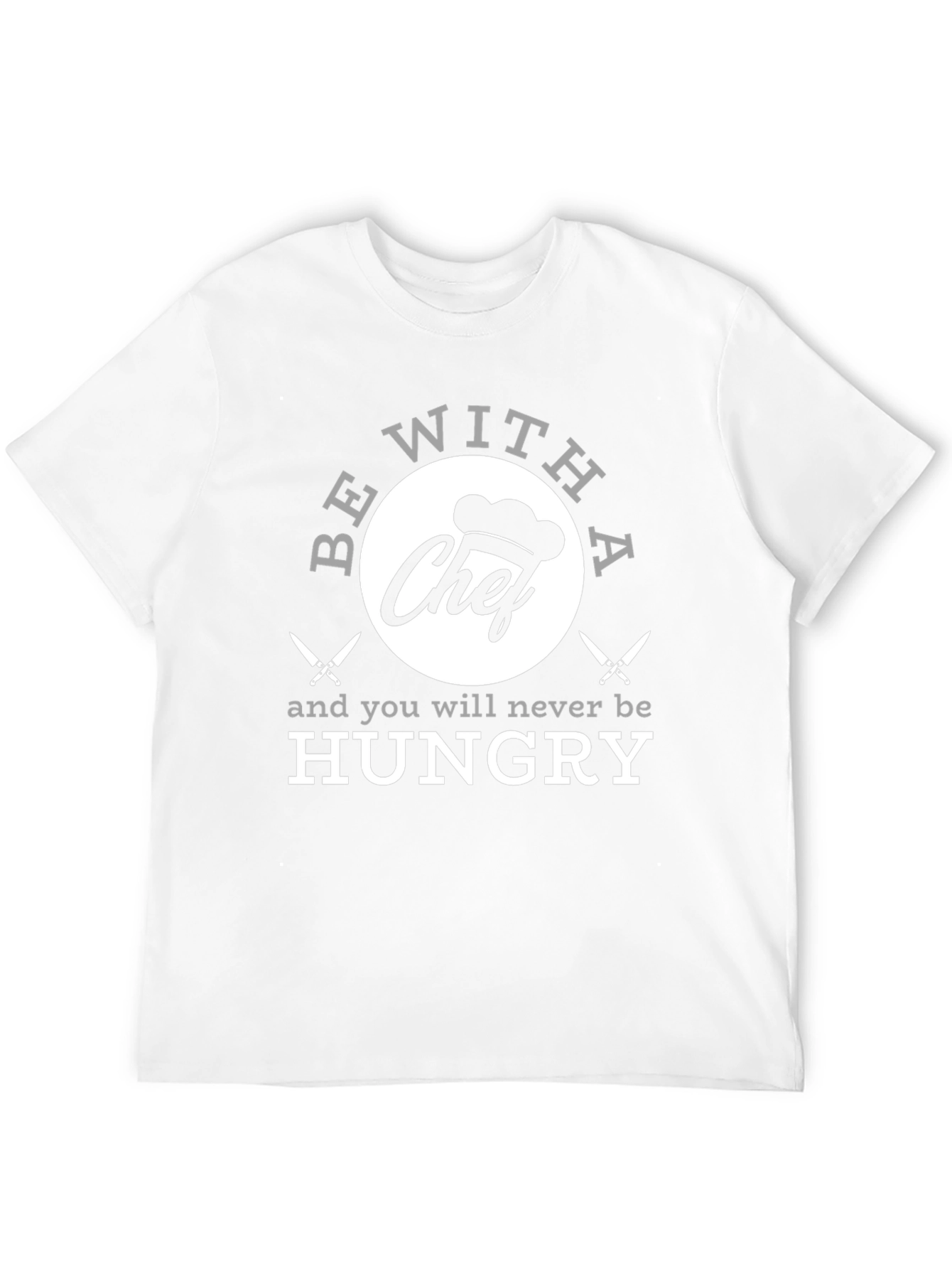 Black Funny Chef T-Shirt - Be With A Chef! view 12