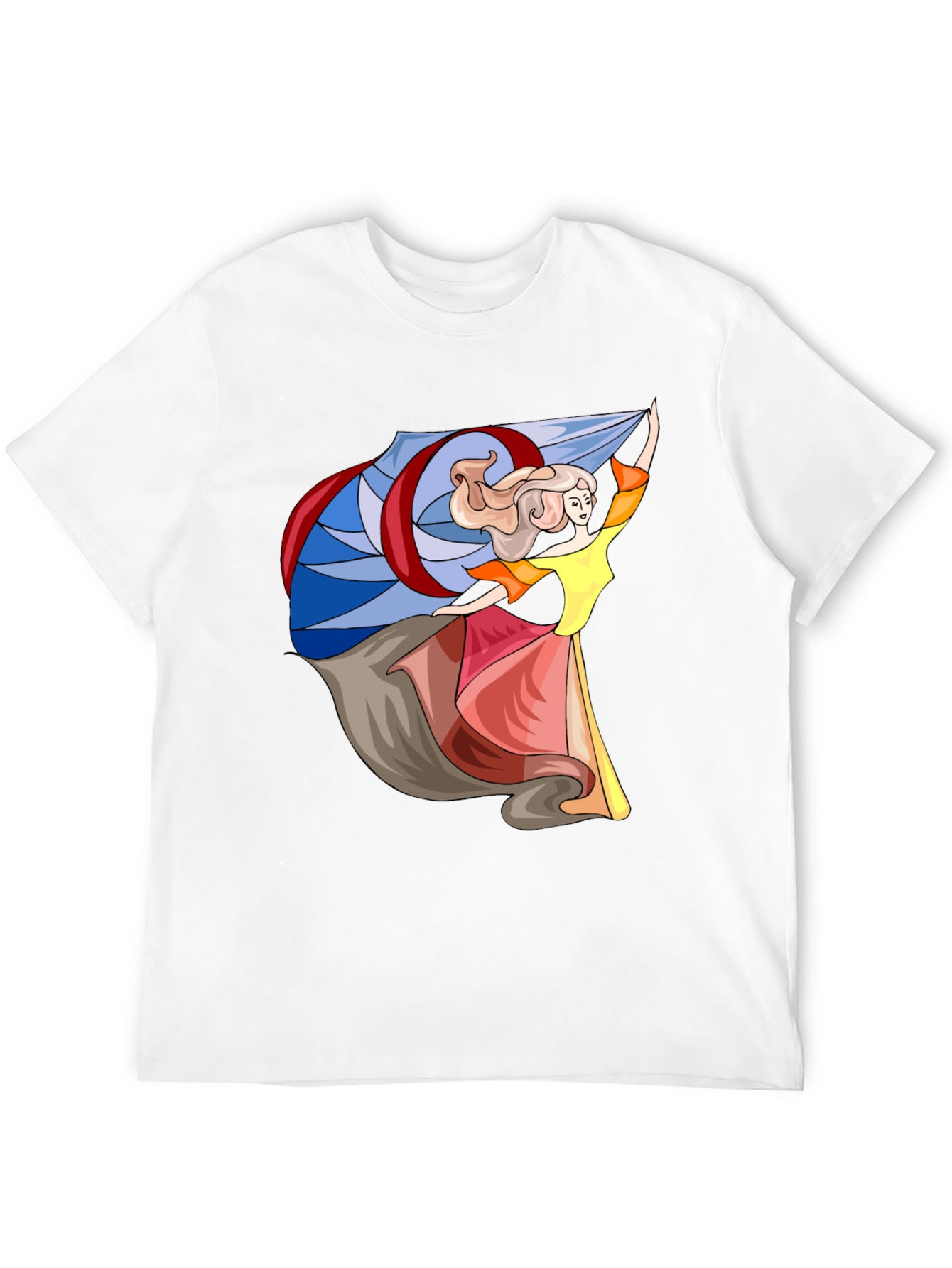 Black Whimsical Dancer Graphic Tee - Black Cotton Blend view 12