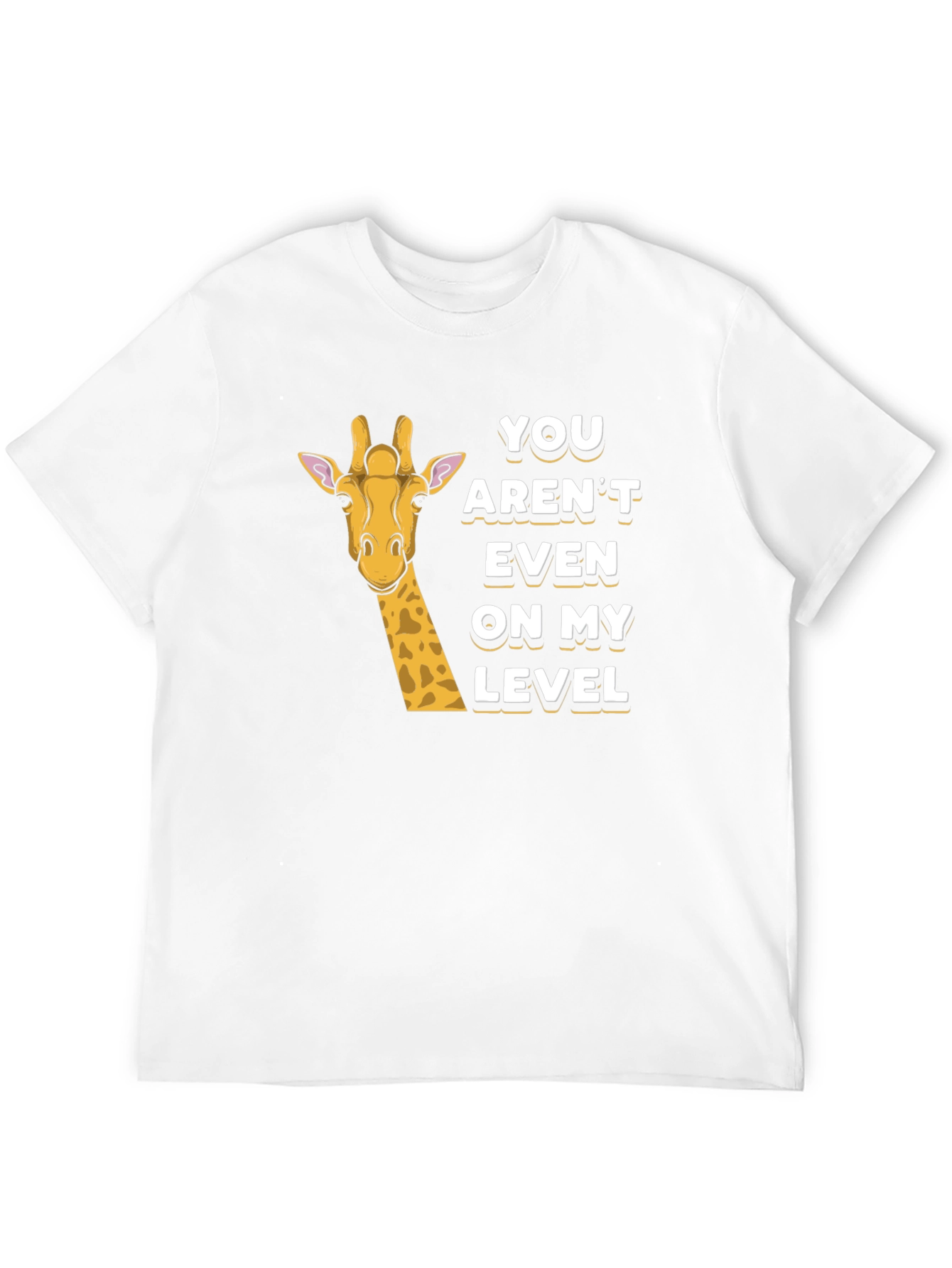 Black Funny Giraffe T-Shirt - You Aren't Even On My Level view 12