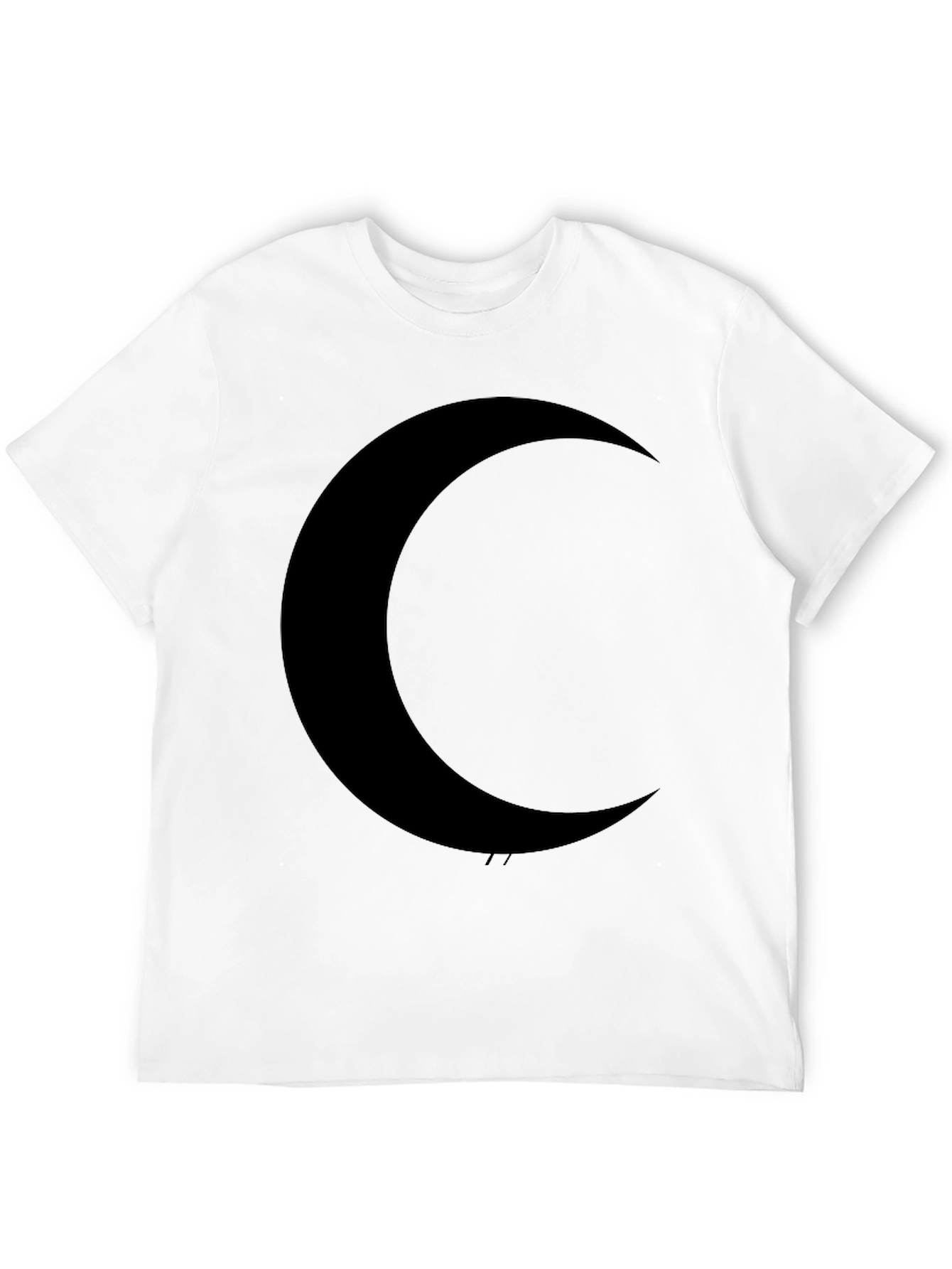 Black Midnight Moon Black T-Shirt - Stylish Crescent Graphic Tee view 12