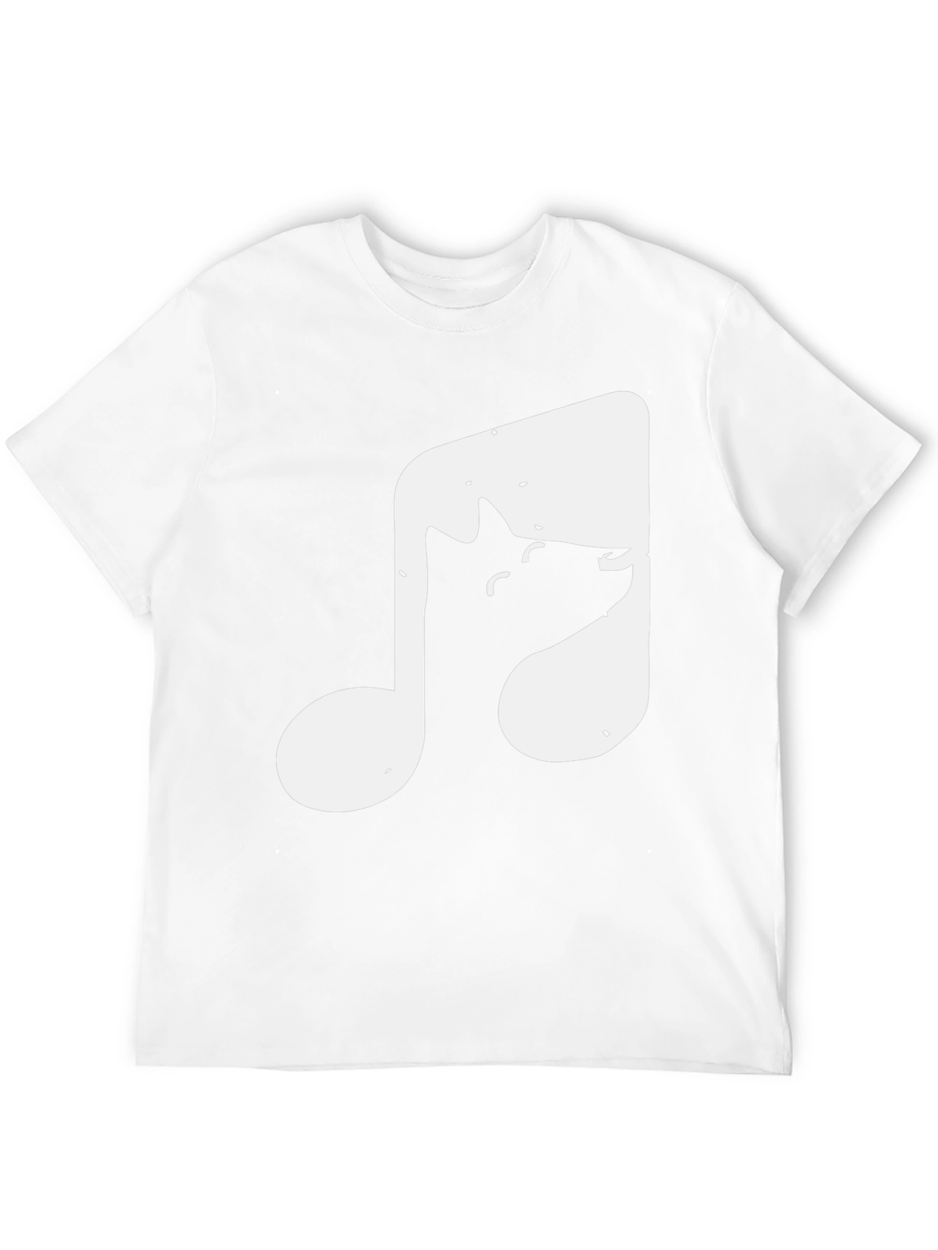 Black Cool Cat Music Note Graphic T-Shirt view 12
