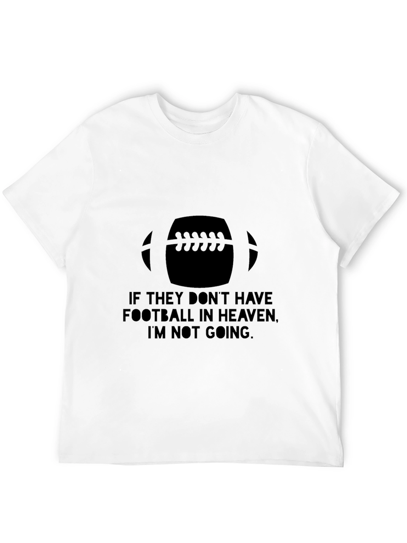 Black Football Heaven T-Shirt - Black Cotton Graphic Tee view 12