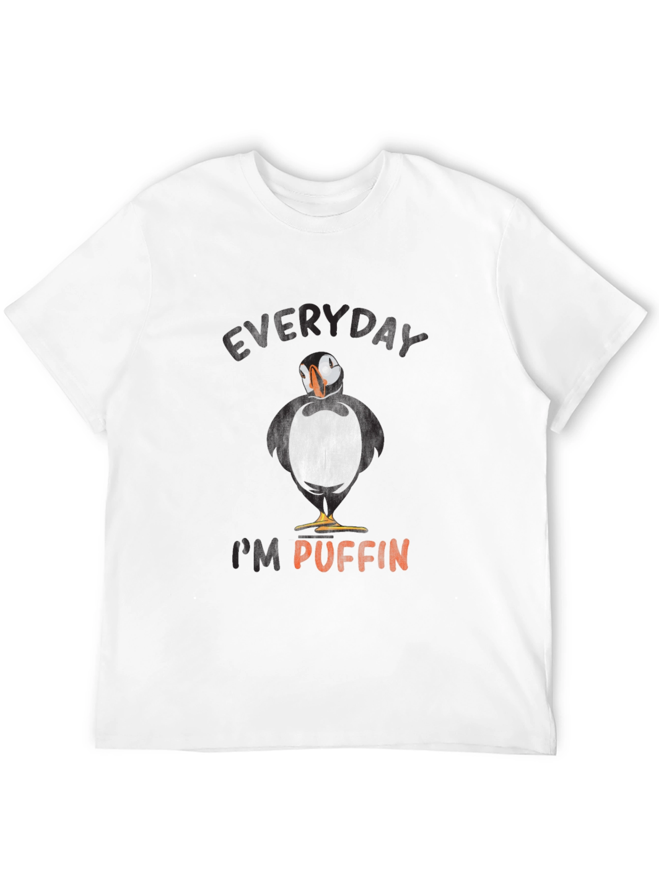 Black Everyday I'm Puffin' Graphic Tee view 12