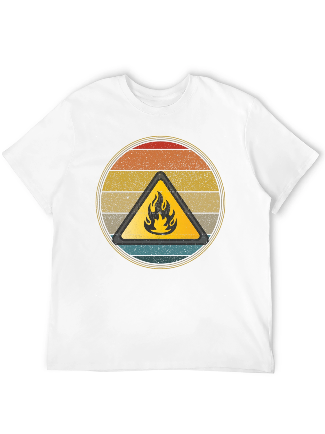 Black Retro Fire Hazard Graphic Tee view 12