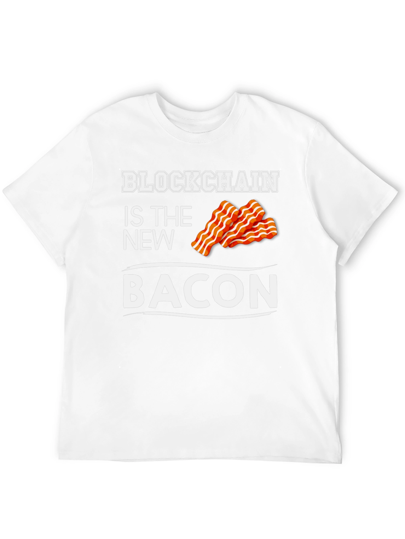Black Blockchain is the New Bacon Graphic T-Shirt view 12
