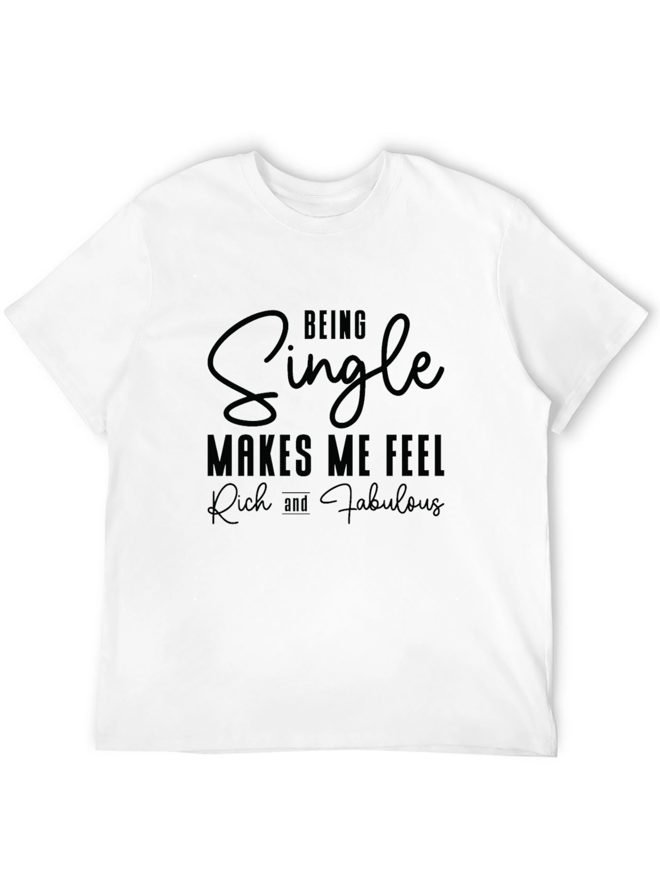 Black Single & Fabulous Graphic Tee - Black Casual Shirt view 12