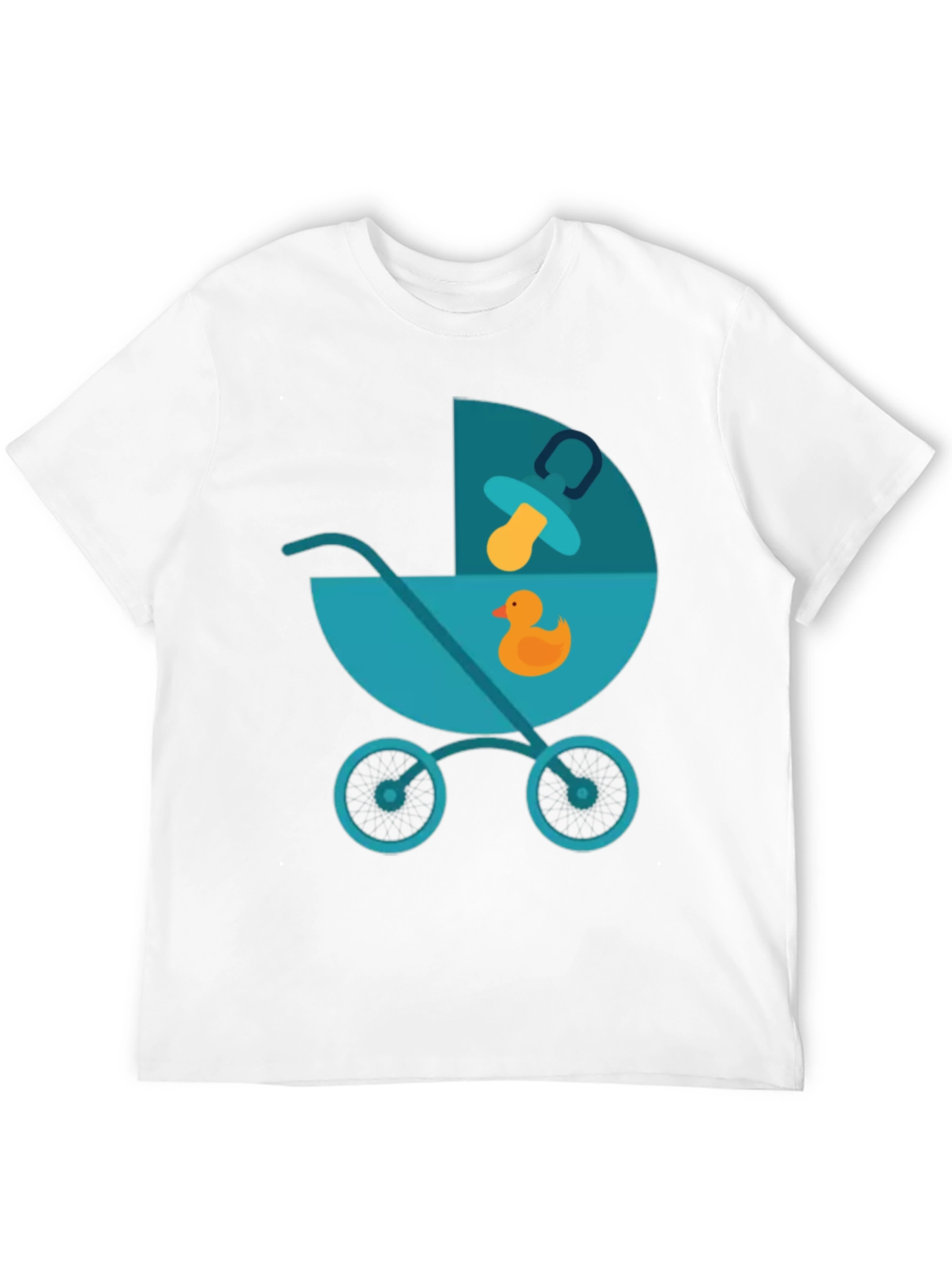 Black Cute Baby Stroller Graphic T-Shirt - Soft Cotton Tee view 12