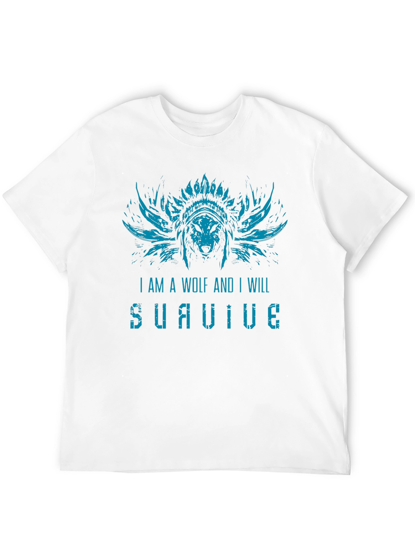 Black Wolf Survive Graphic T-Shirt view 12
