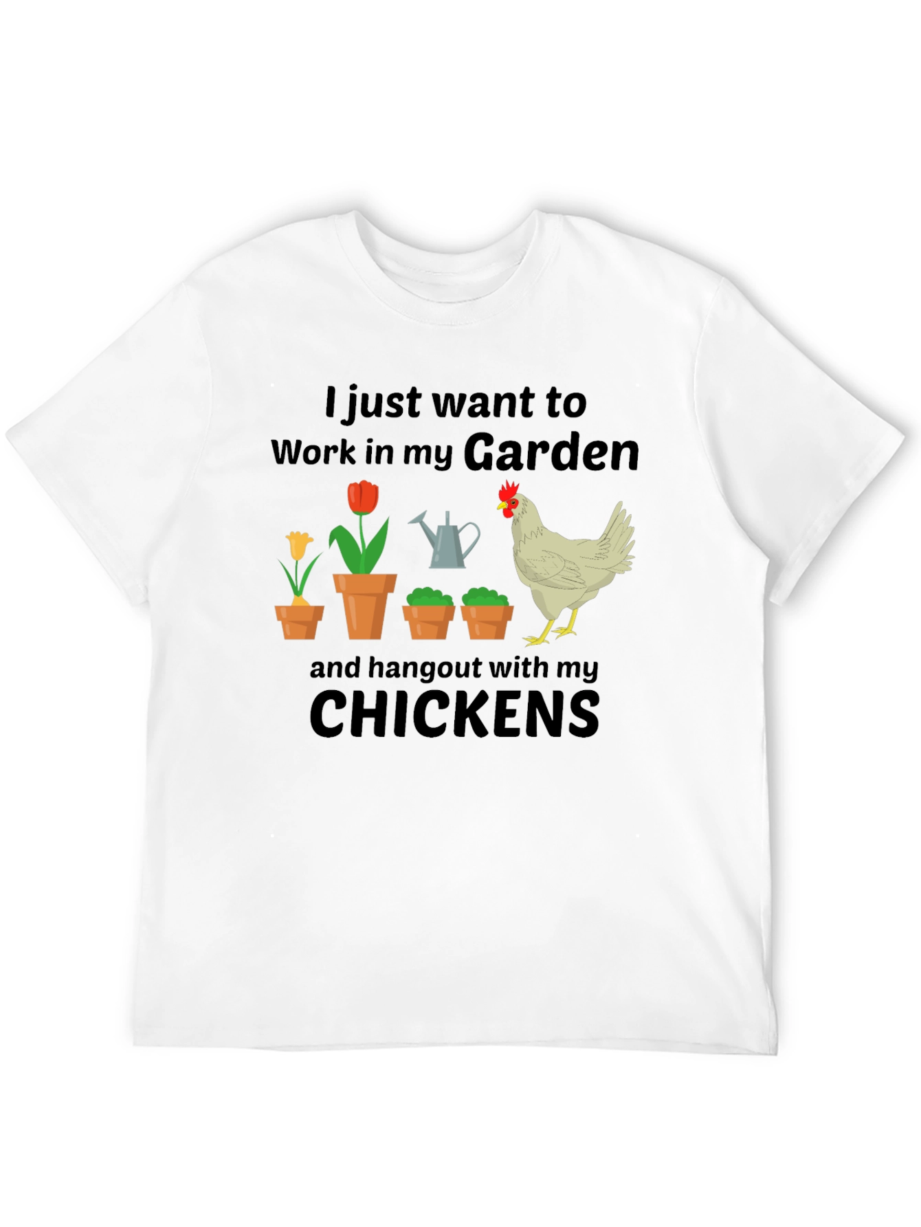 Black Gardening & Chickens T-Shirt view 12