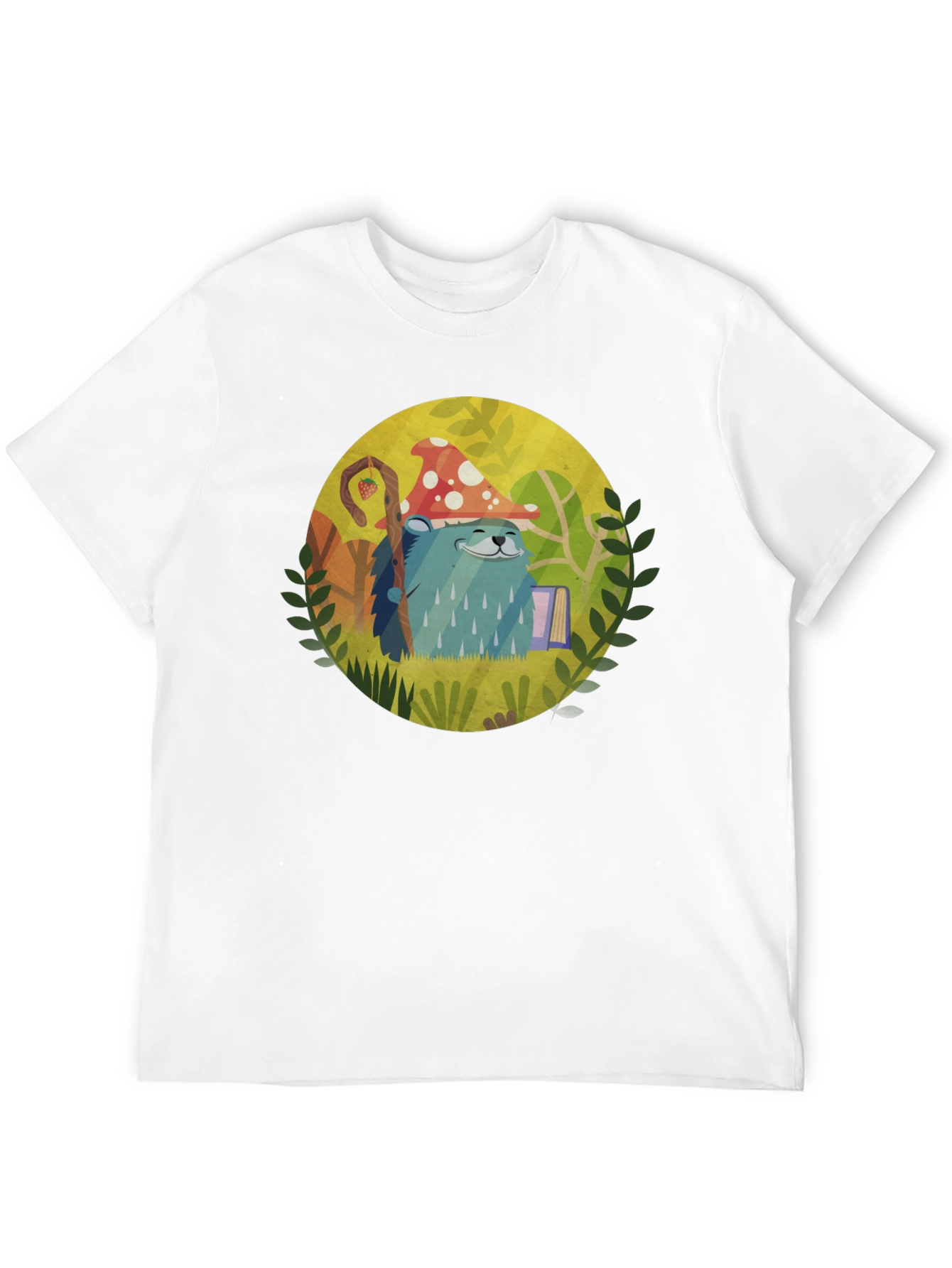 Black Whimsical Hedgehog T-Shirt view 12