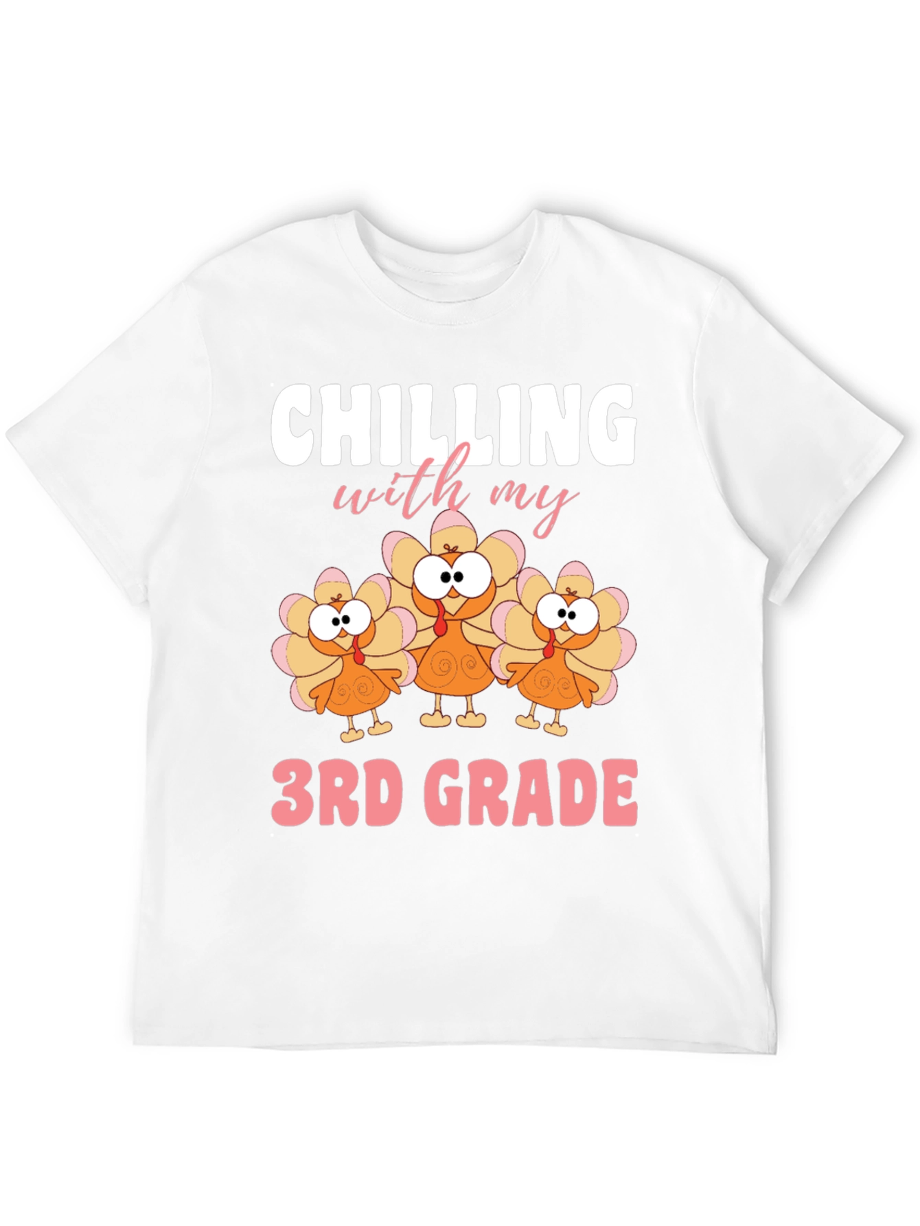 Black Chilling With My 3rd Grade Thanksgiving T-Shirt view 12