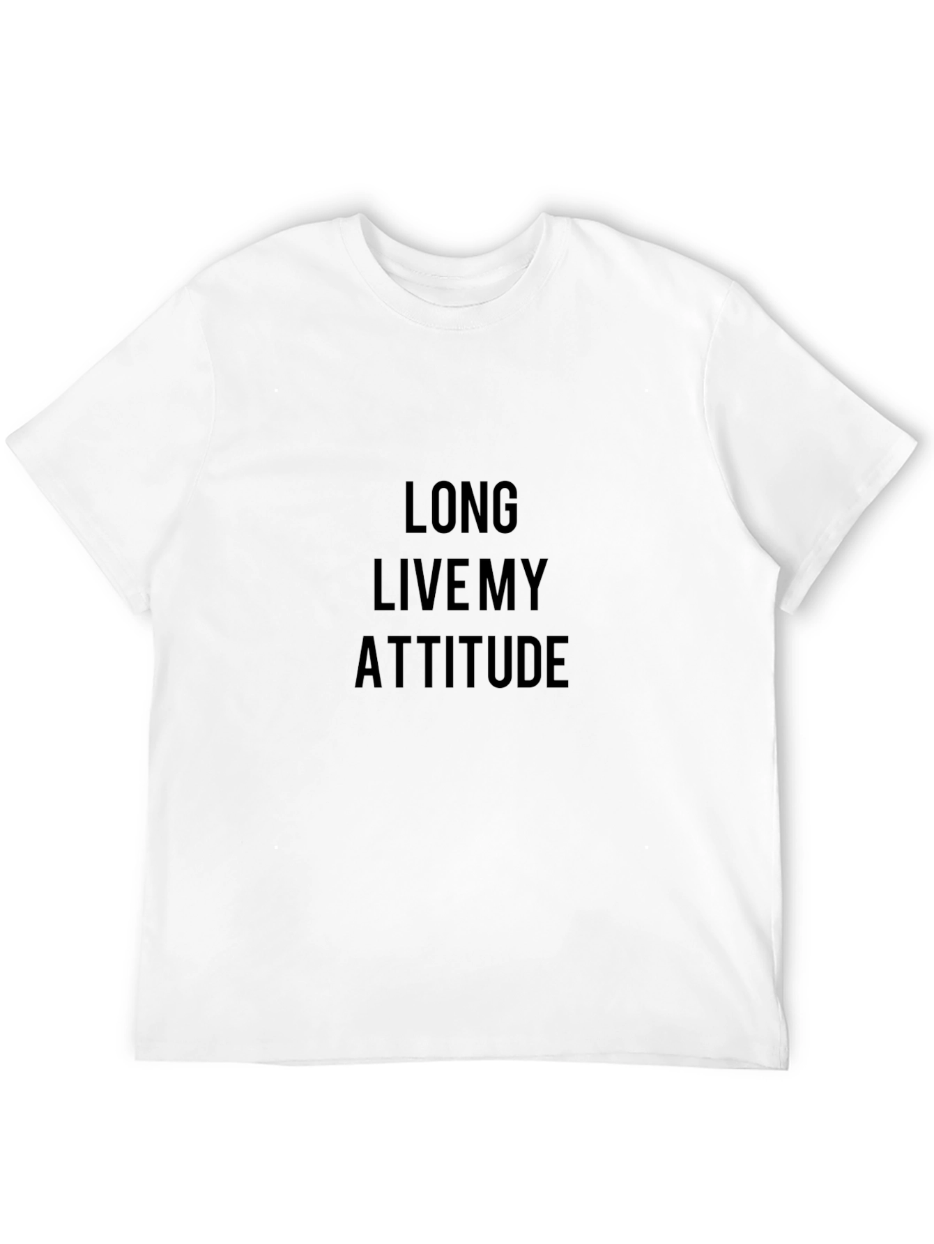 Black Long Live My Attitude Black T-Shirt view 12
