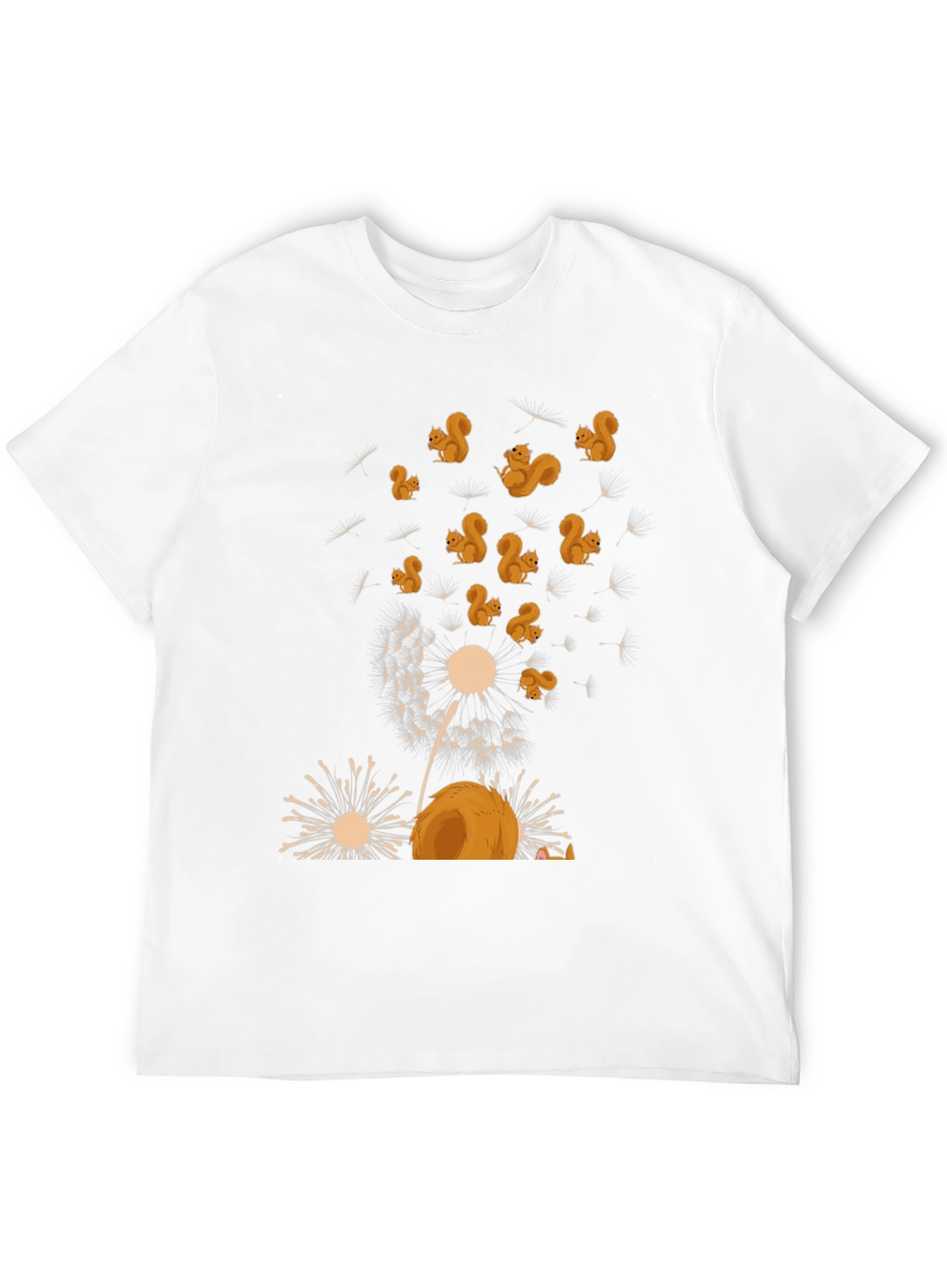 Black Squirrel Dandelion T-Shirt - Whimsical Graphic Tee view 12