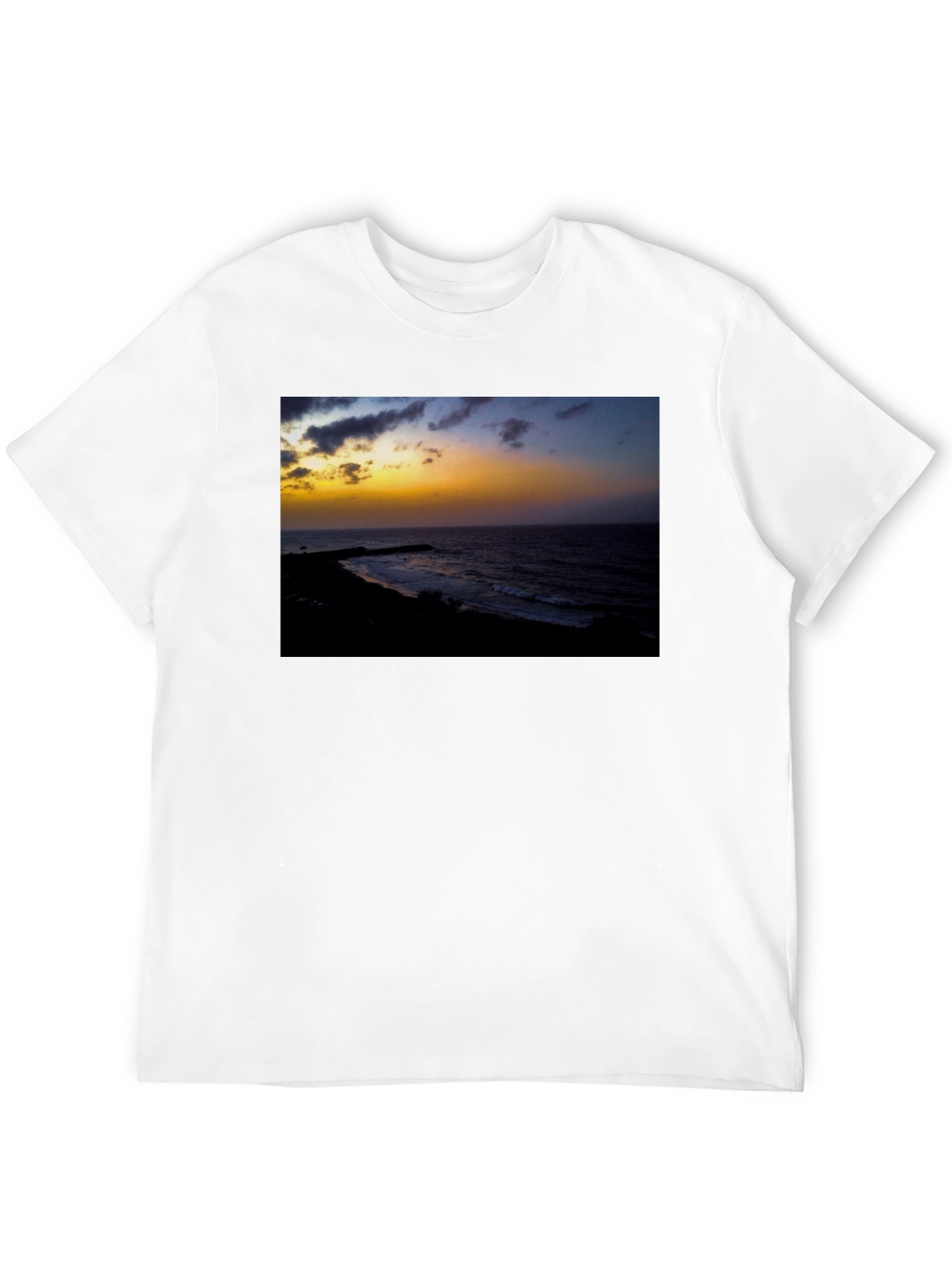 Black Sunset Beach Graphic T-Shirt view 12