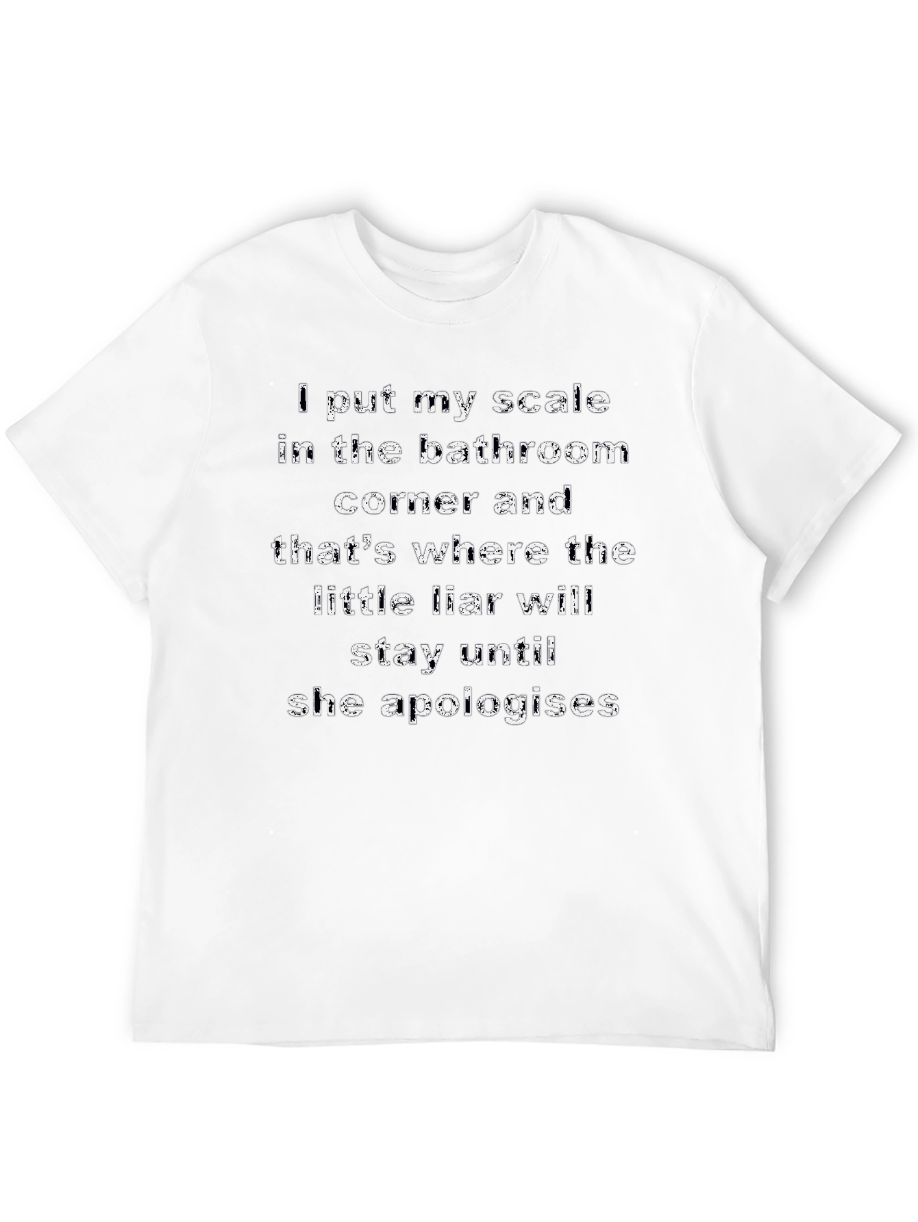 Black Funny Scale Humor Graphic T-Shirt view 12