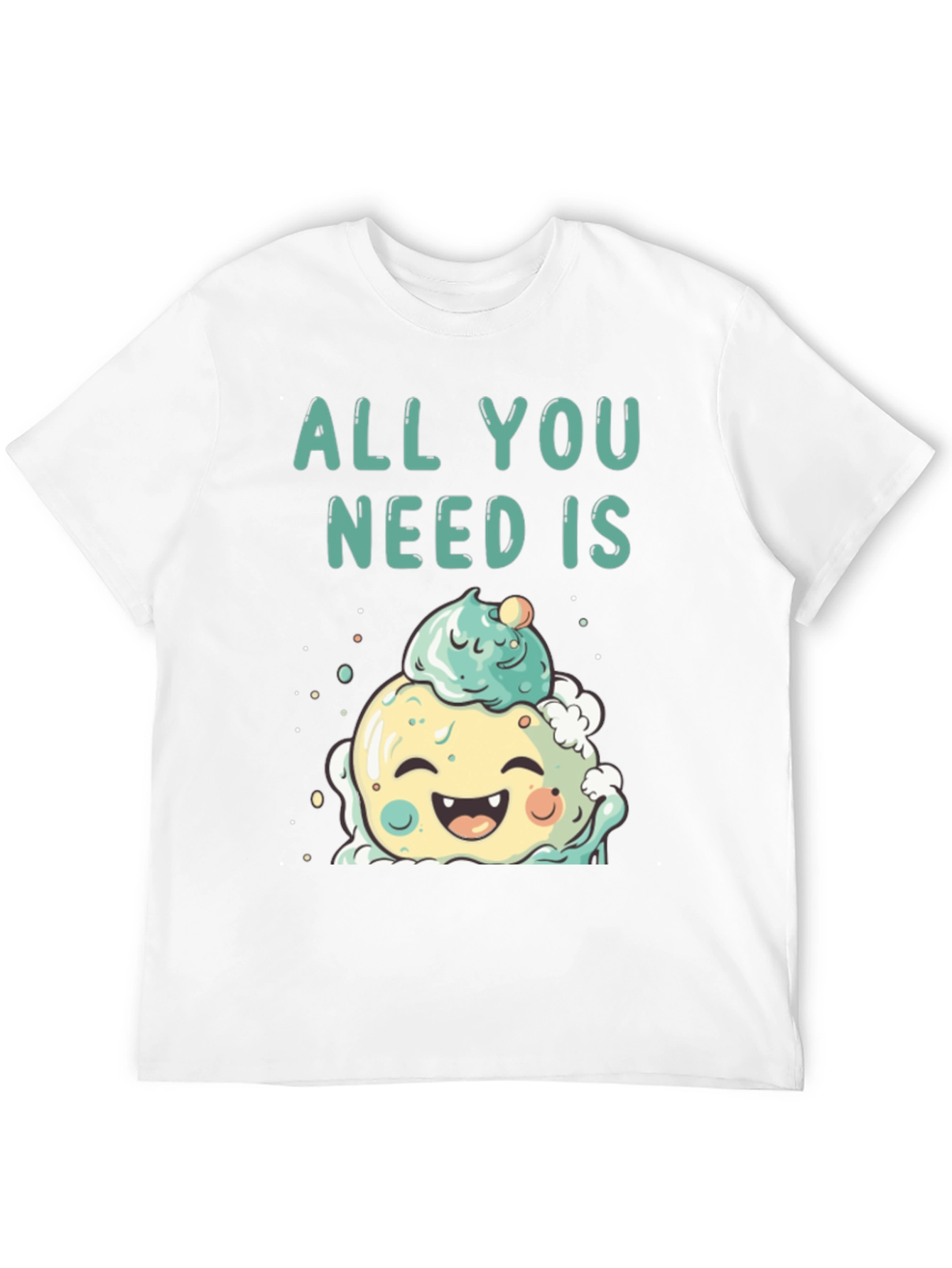 Black All You Need Is Cute Ice Cream T-Shirt view 12