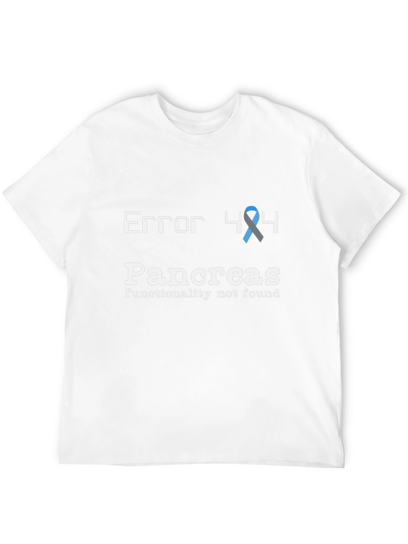 Black Error 404 Pancreas Found T-Shirt view 12