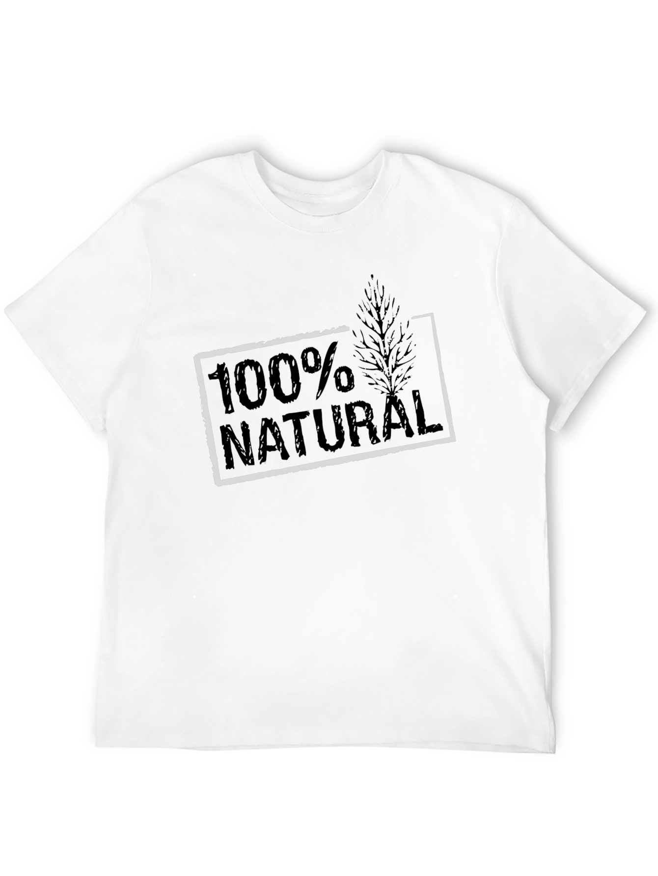 Black 100% Natural Graphic Print Black T-Shirt view 12