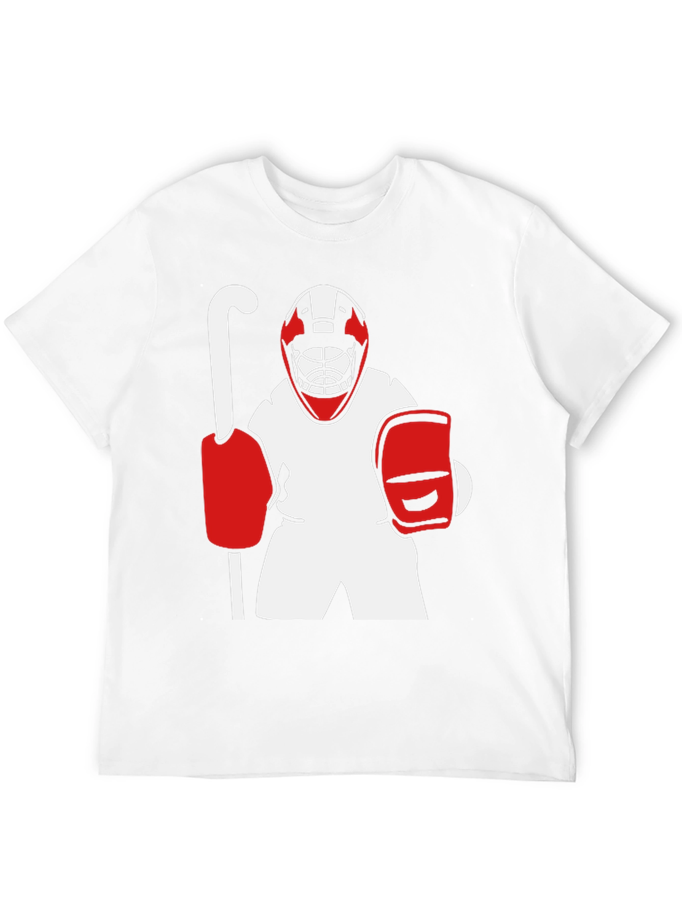 Black Hockey Goalie Graphic Tee - Black Cotton T-Shirt view 12