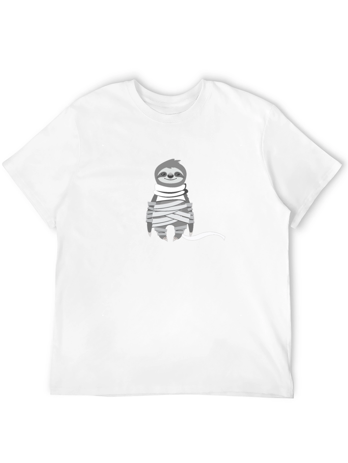Black Sloth Mummy Graphic Tee - Halloween T-Shirt view 12