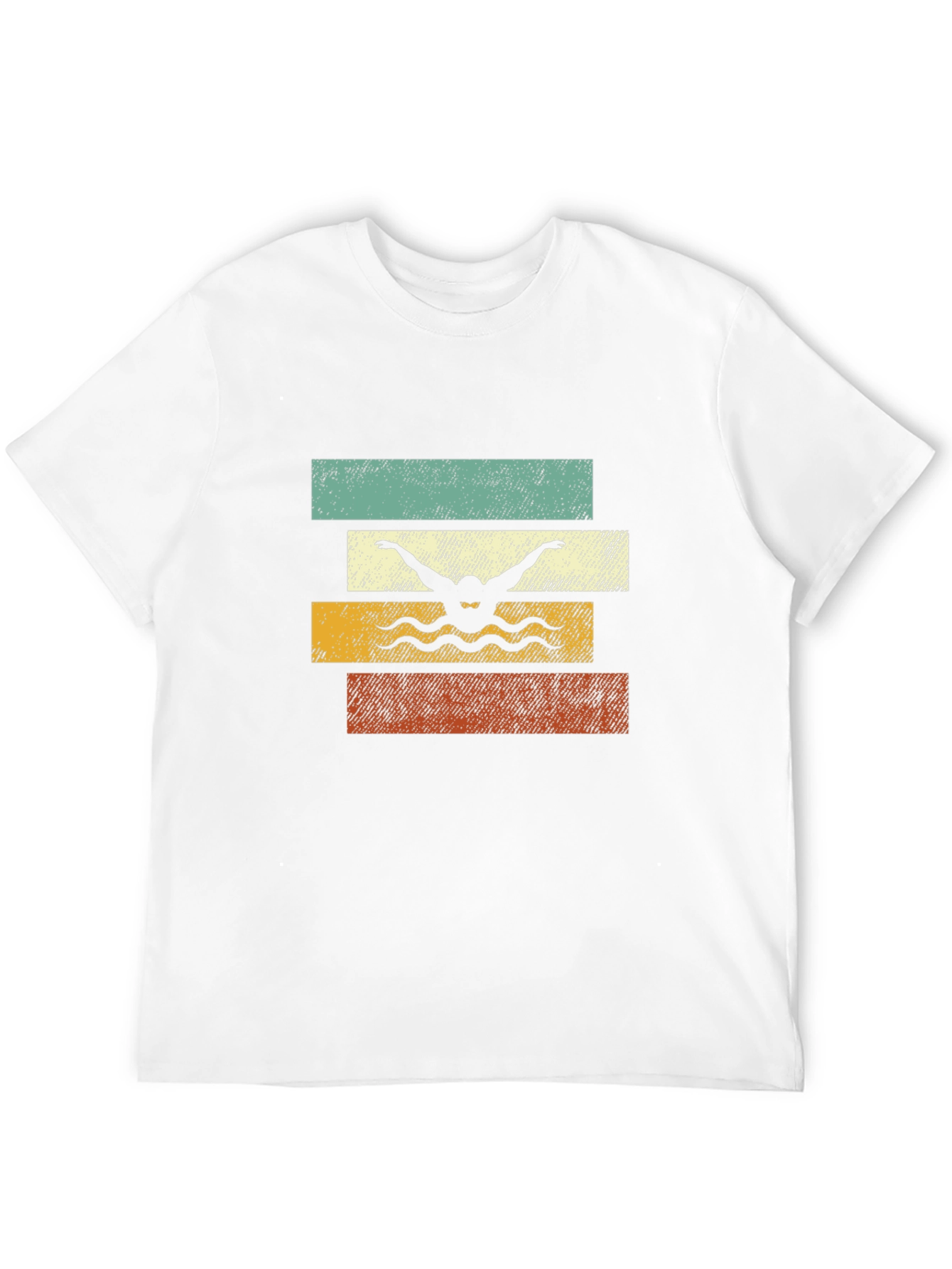 Black Retro Swimmer Graphic T-Shirt view 12