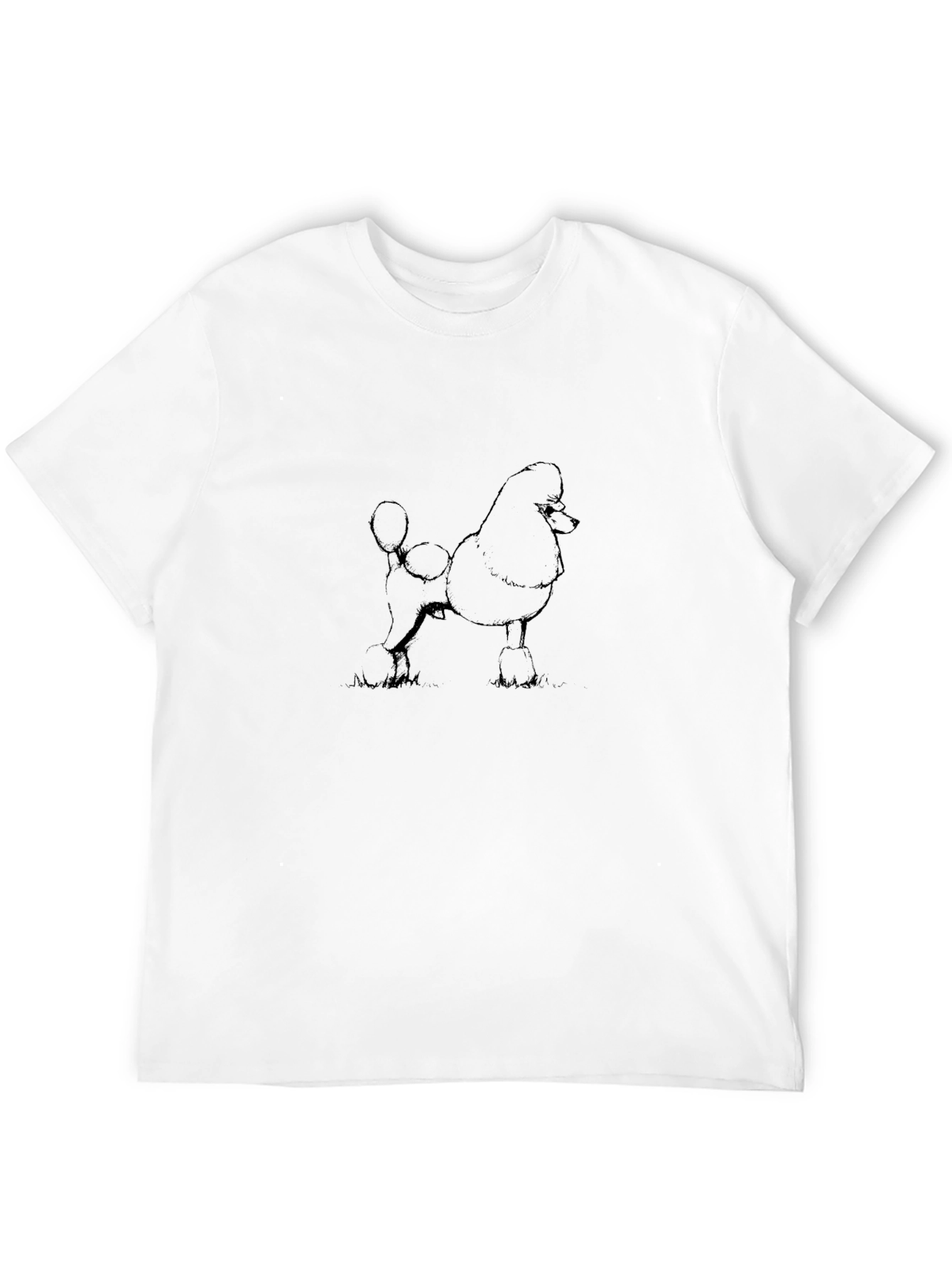 Black Poodle Graphic Black T-Shirt view 12