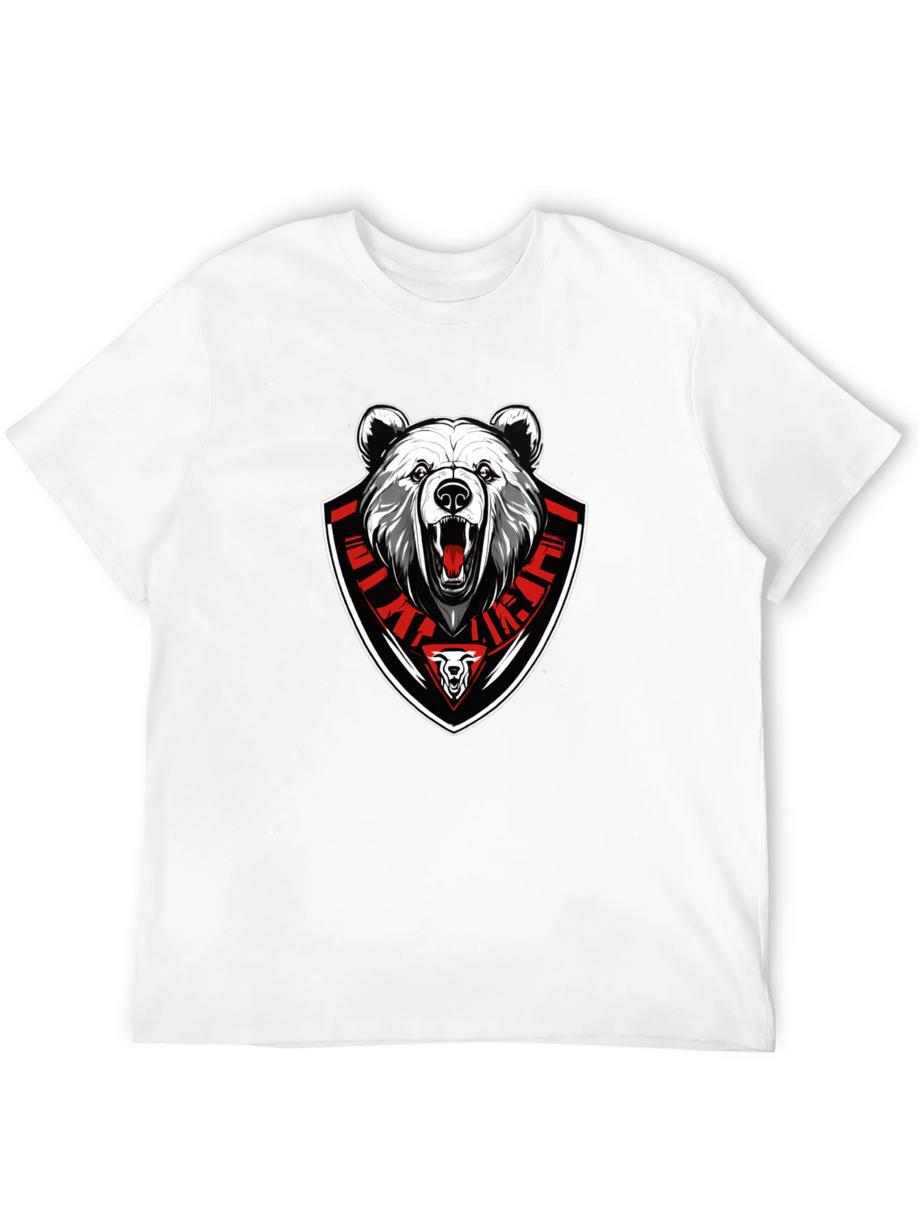 Black Bear Emblem Graphic Tee - Black Cotton Blend T-Shirt view 12