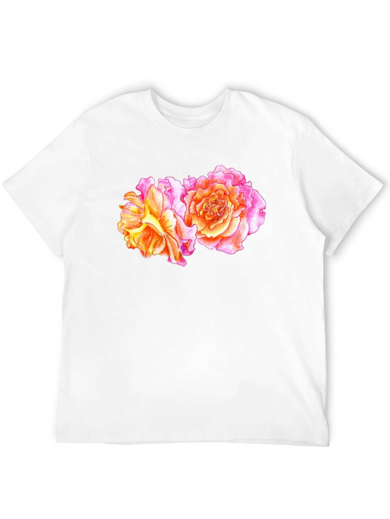 Black Floral Rose T-Shirt - Black view 12