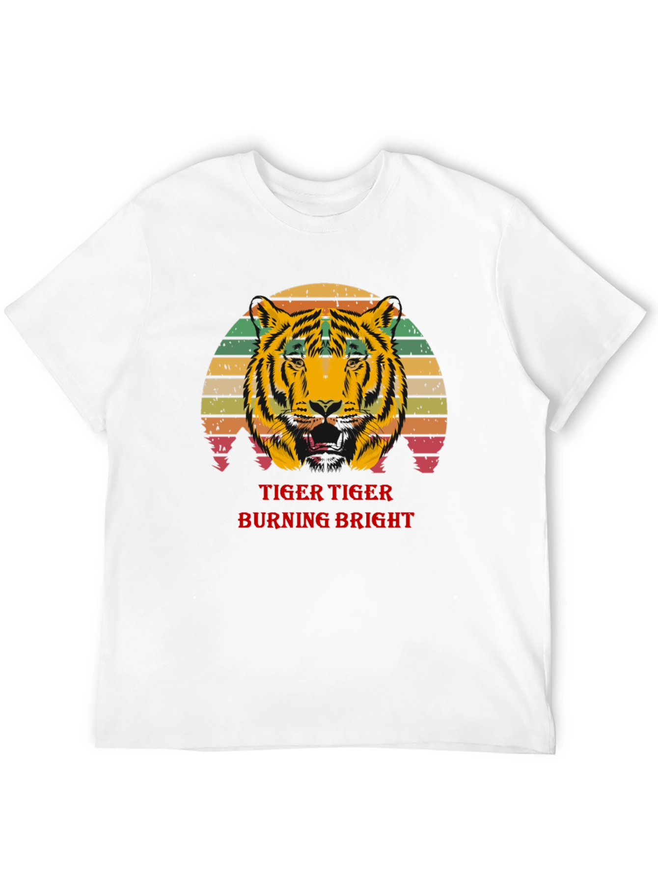 Black Tiger Burning Bright Graphic T-Shirt view 12