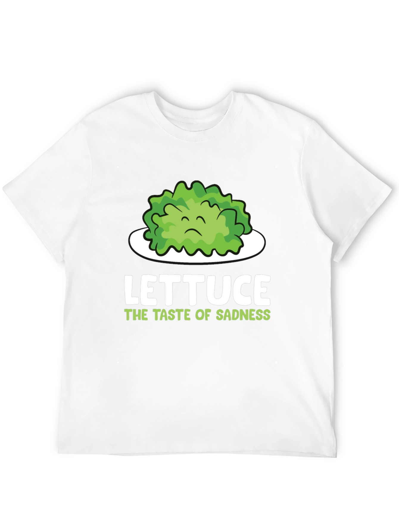 Black Lettuce Taste of Sadness T-Shirt - Funny Vegan Tee view 12