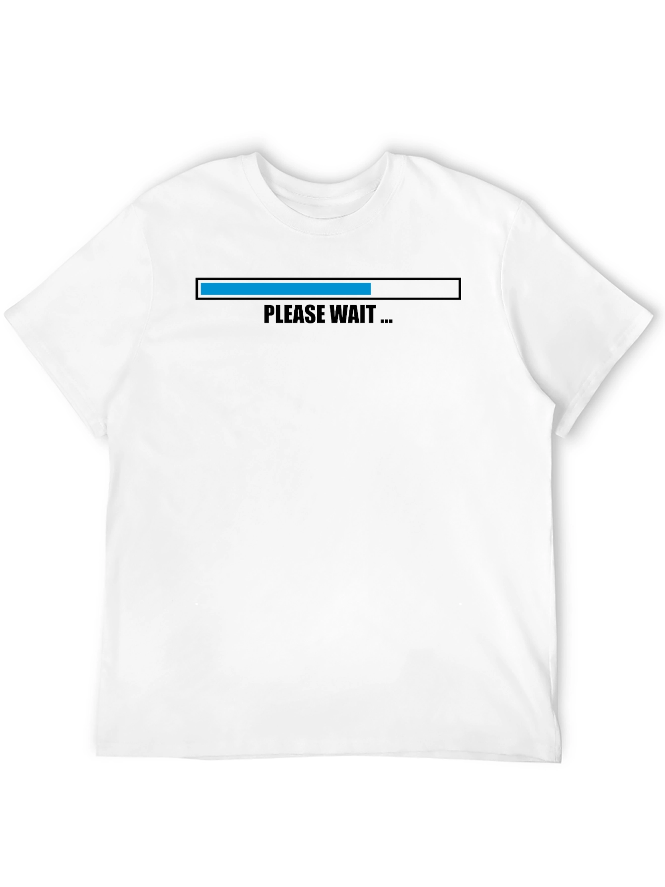 Black Men's Black "Please Wait" Graphic Tee view 12