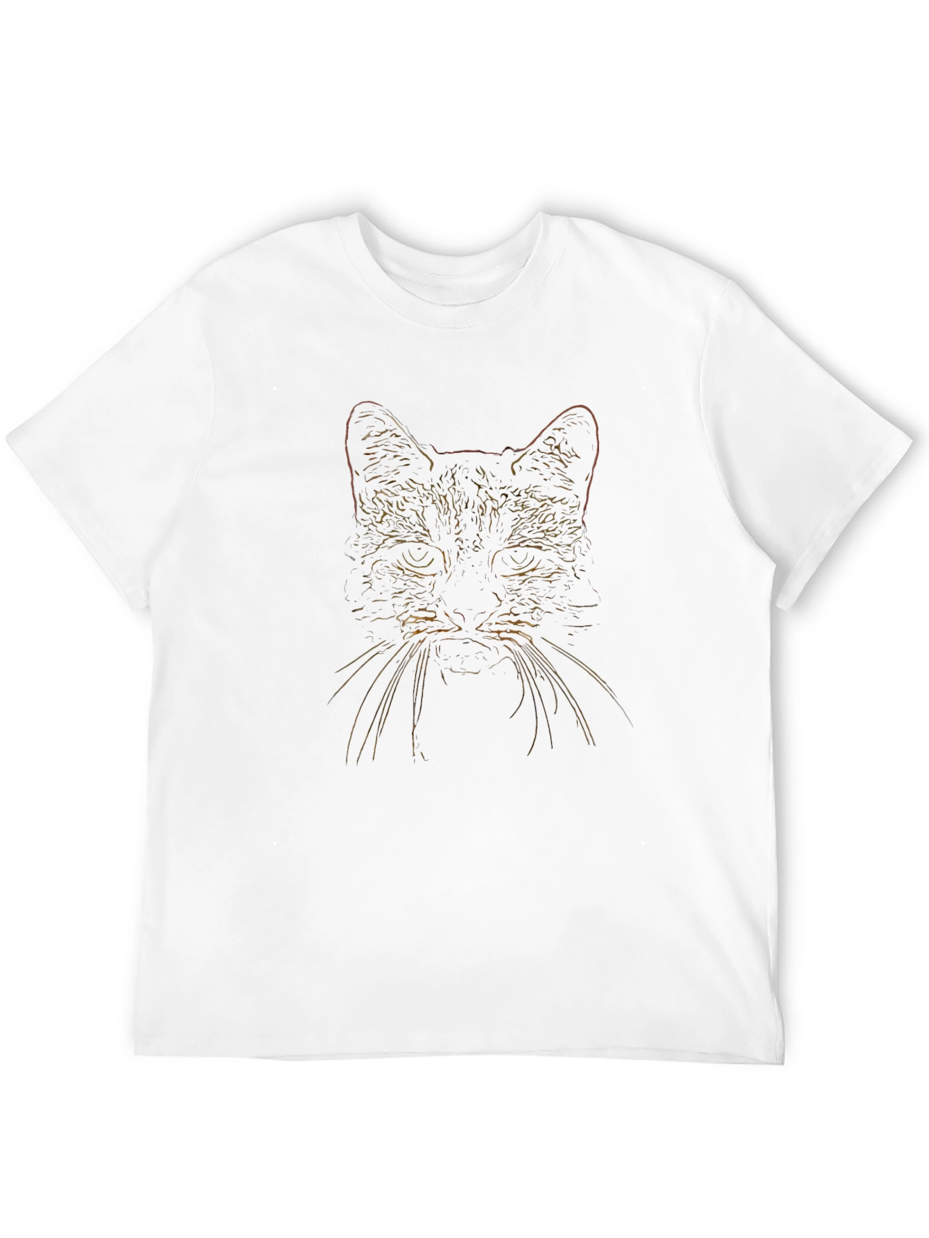 Black Black Cat Outline Graphic T-Shirt view 12