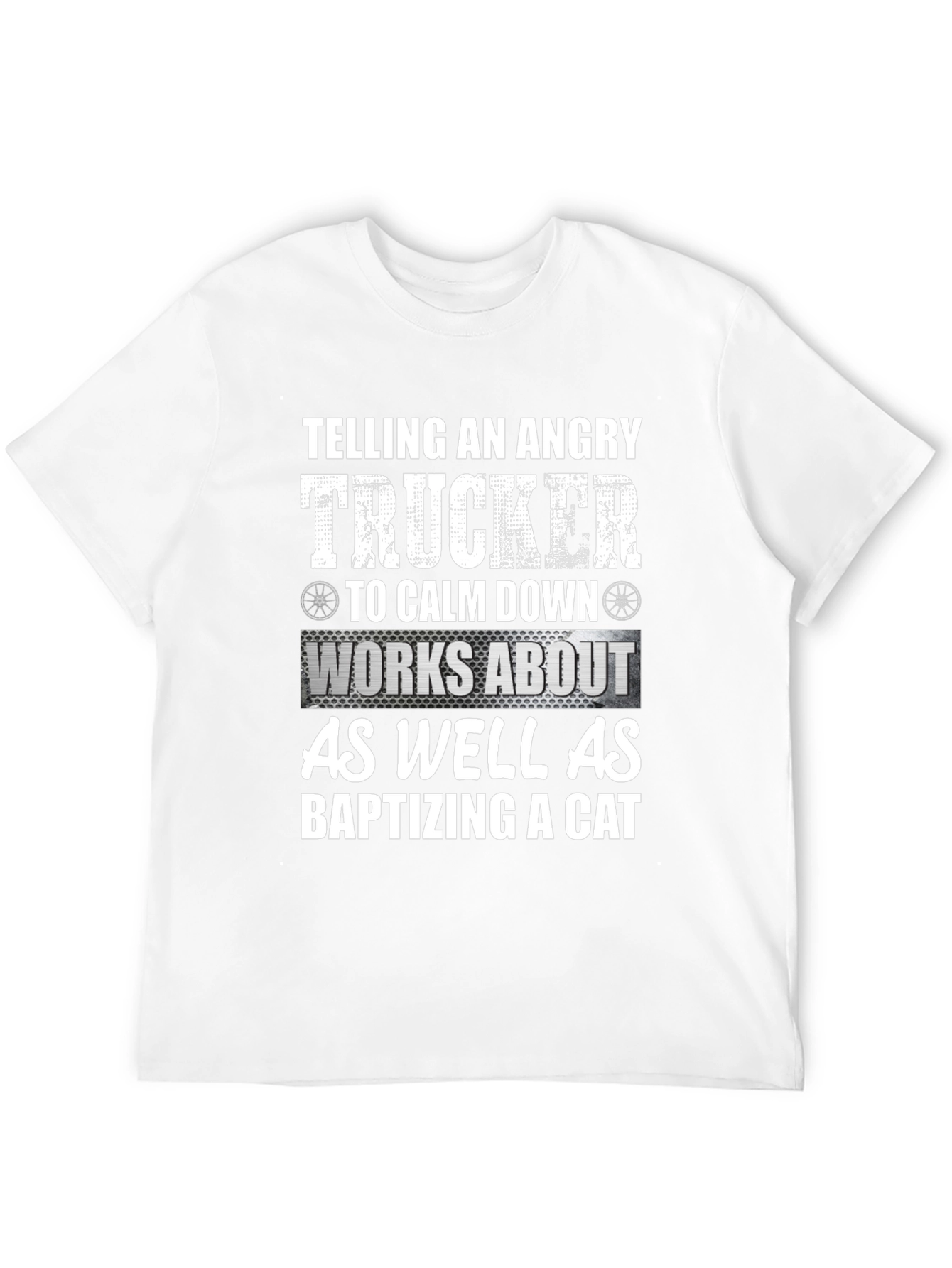 Black Angry Trucker Novelty Graphic T-Shirt view 12