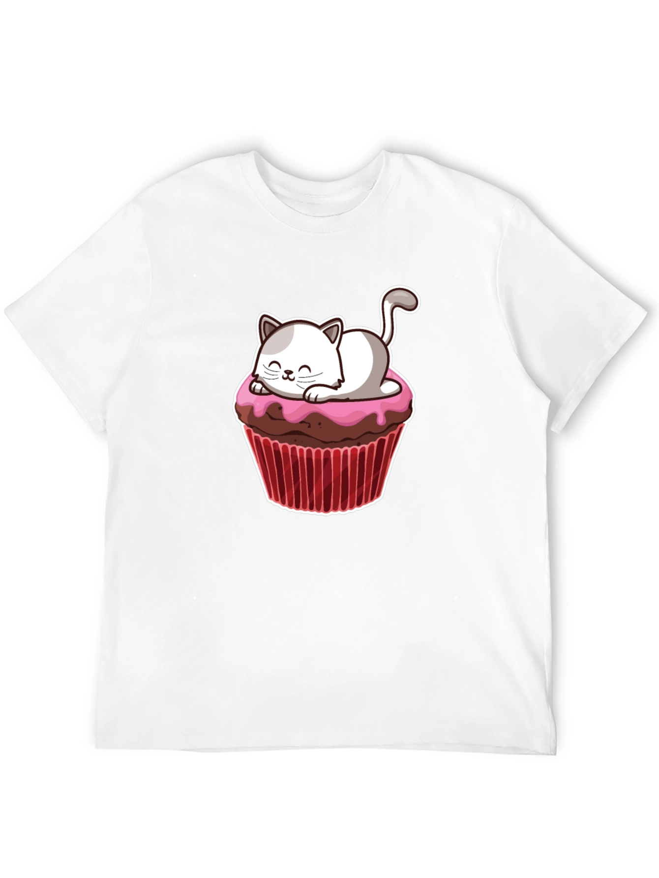 Black Cute Cat Cupcake T-Shirt - Fun & Sweet Design view 12