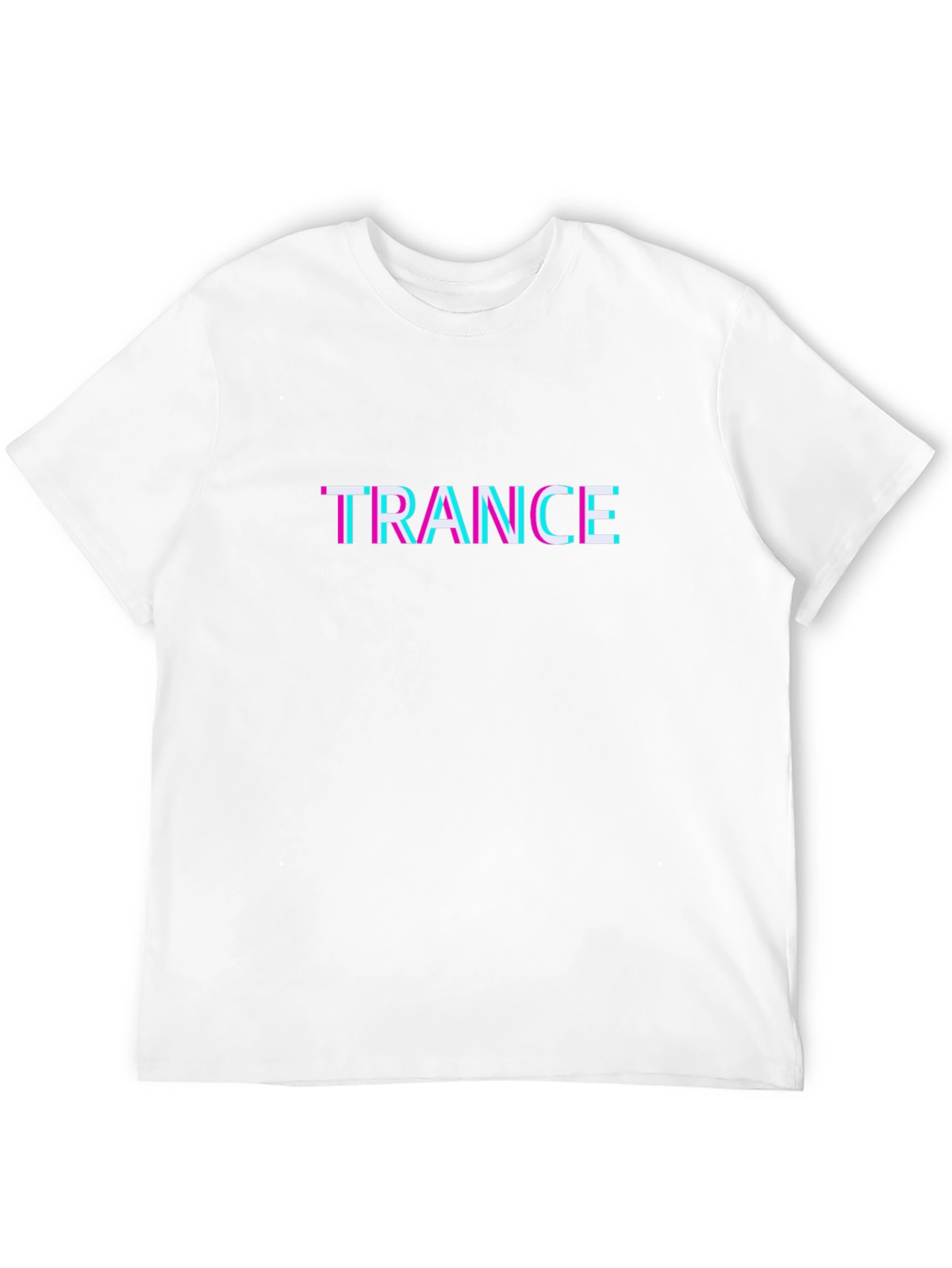 Black Trance Glitch Effect Graphic Tee - Black Cotton T-Shirt view 12