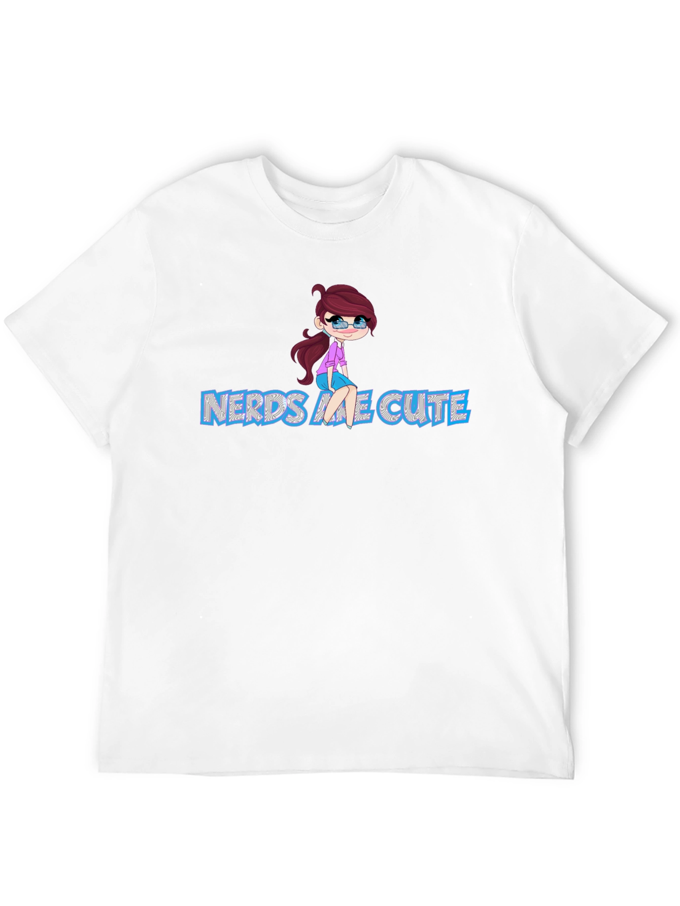 Black Nerds Are Cute Unisex Black T-Shirt view 12