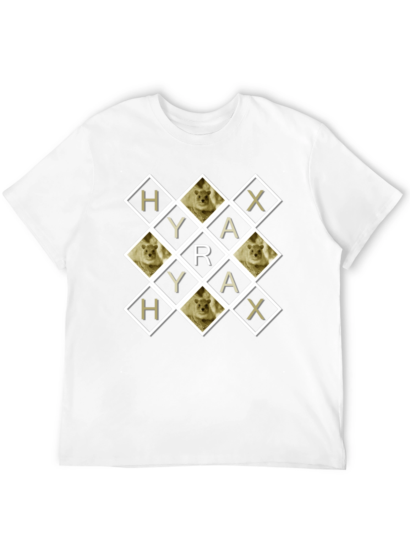 Black Hyrax Diamond Pattern T-Shirt view 12
