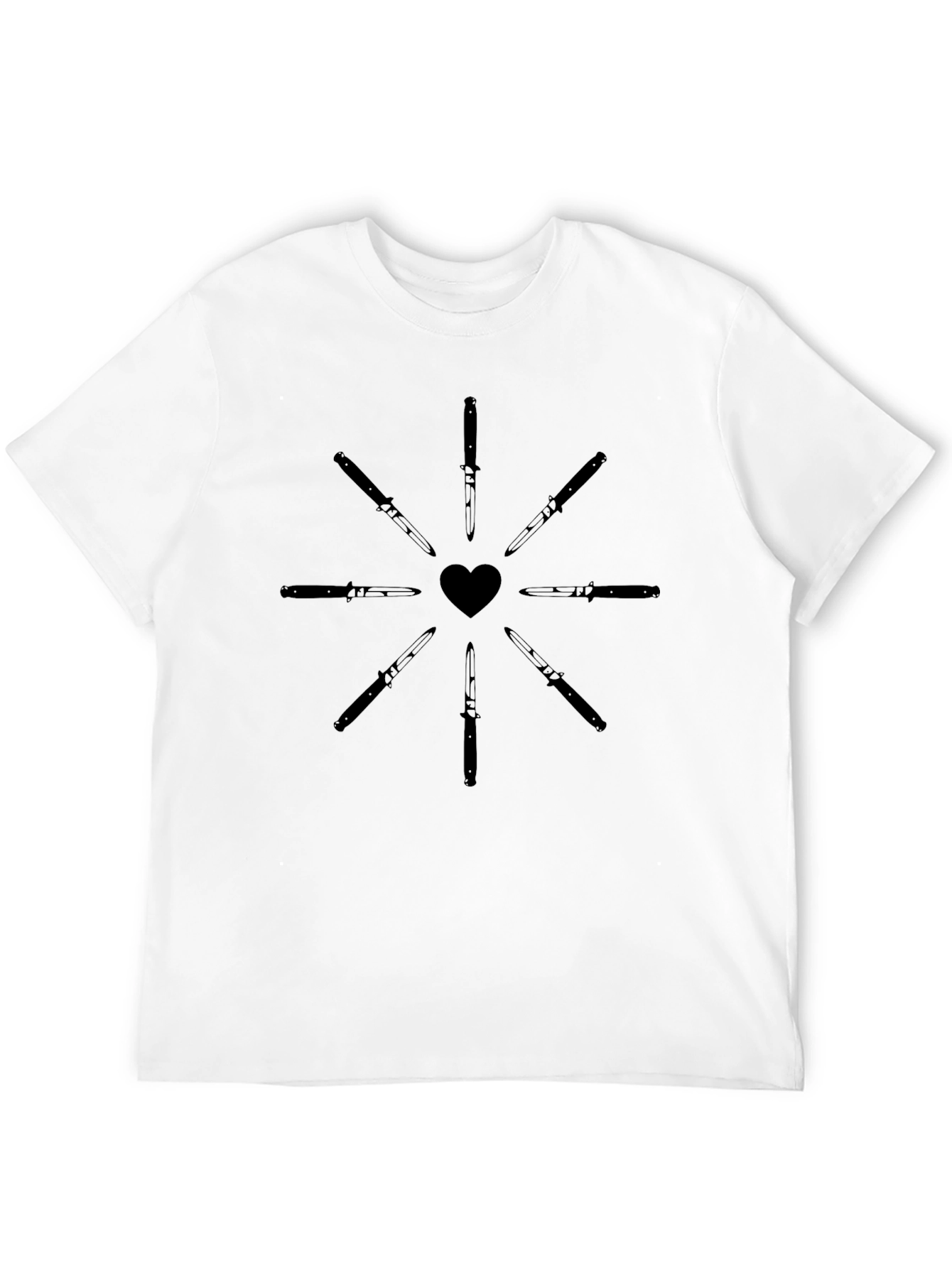 Black Heart & Daggers Graphic Tee - Black view 12
