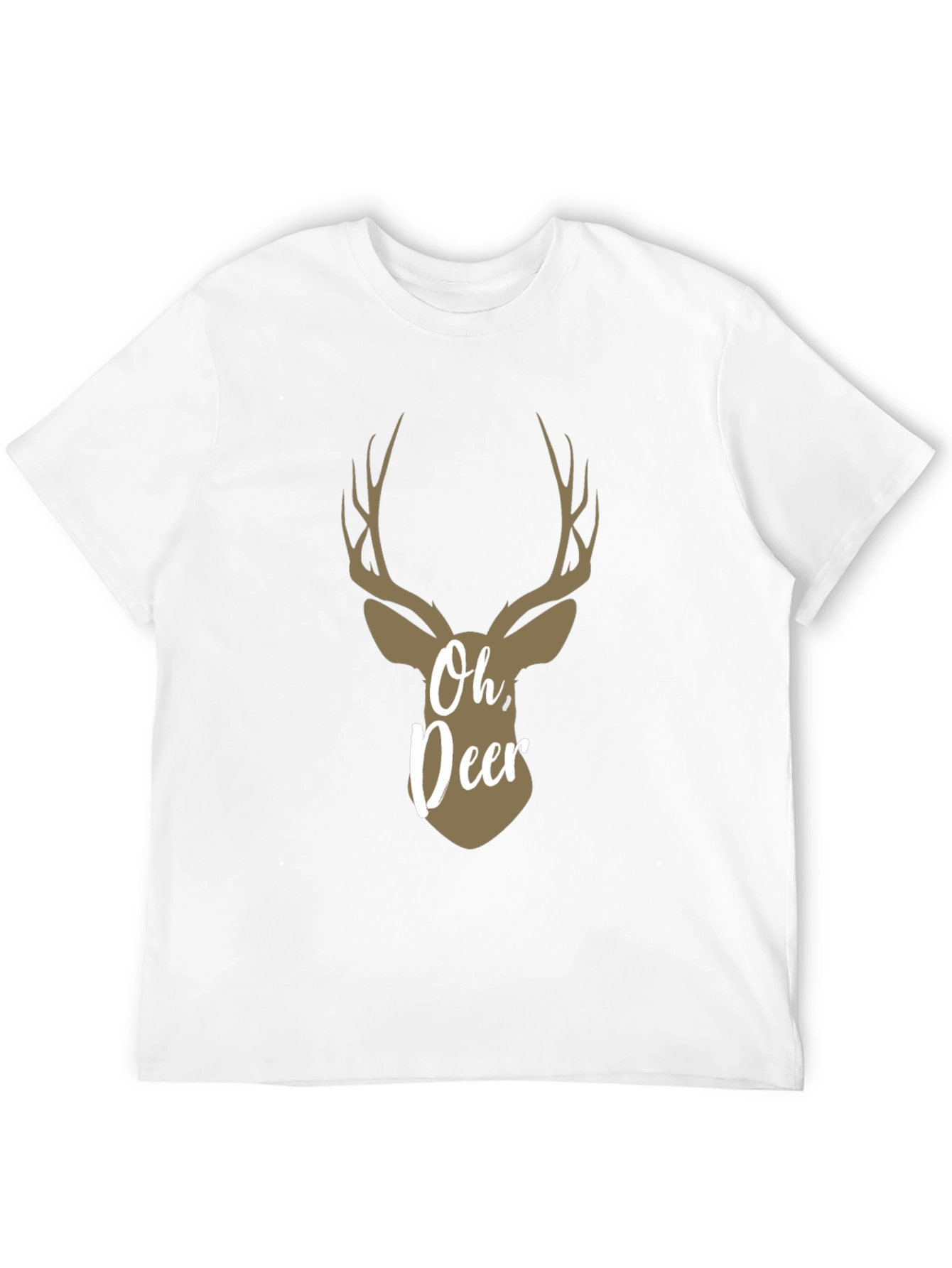 Oh, Deer! Graphic Print Crew Neck T-Shirt - 12